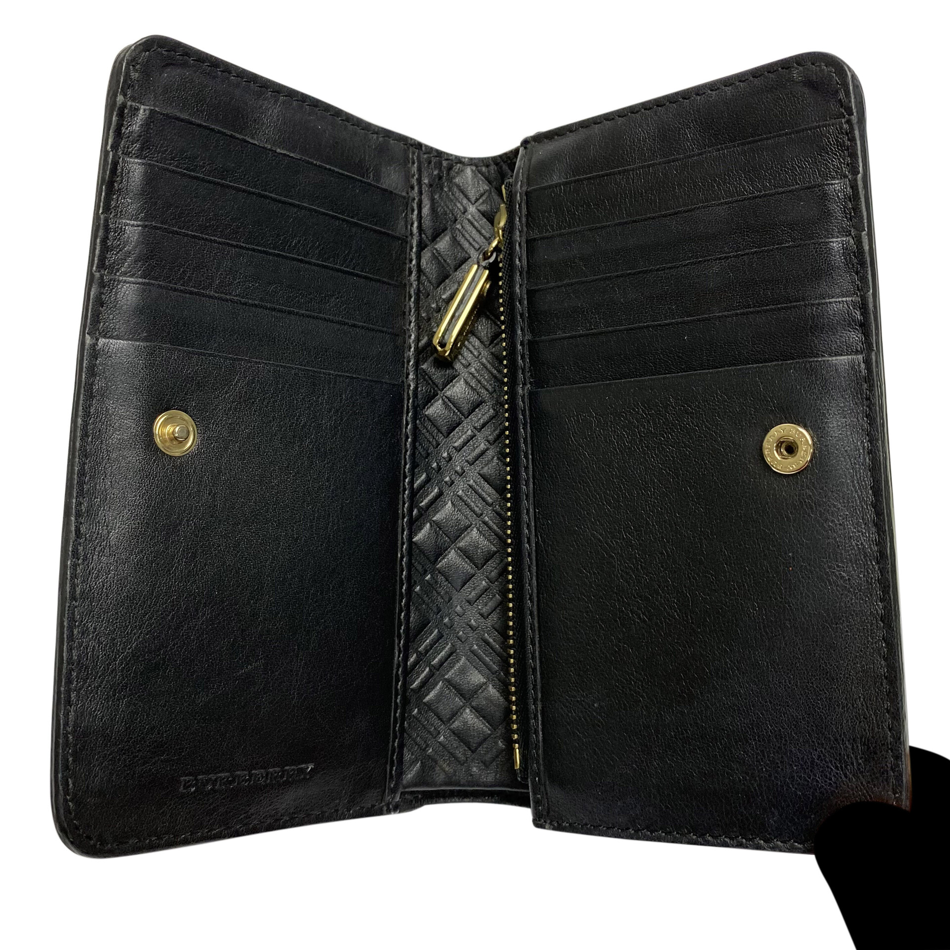 Carteira Burberry Couro Preto