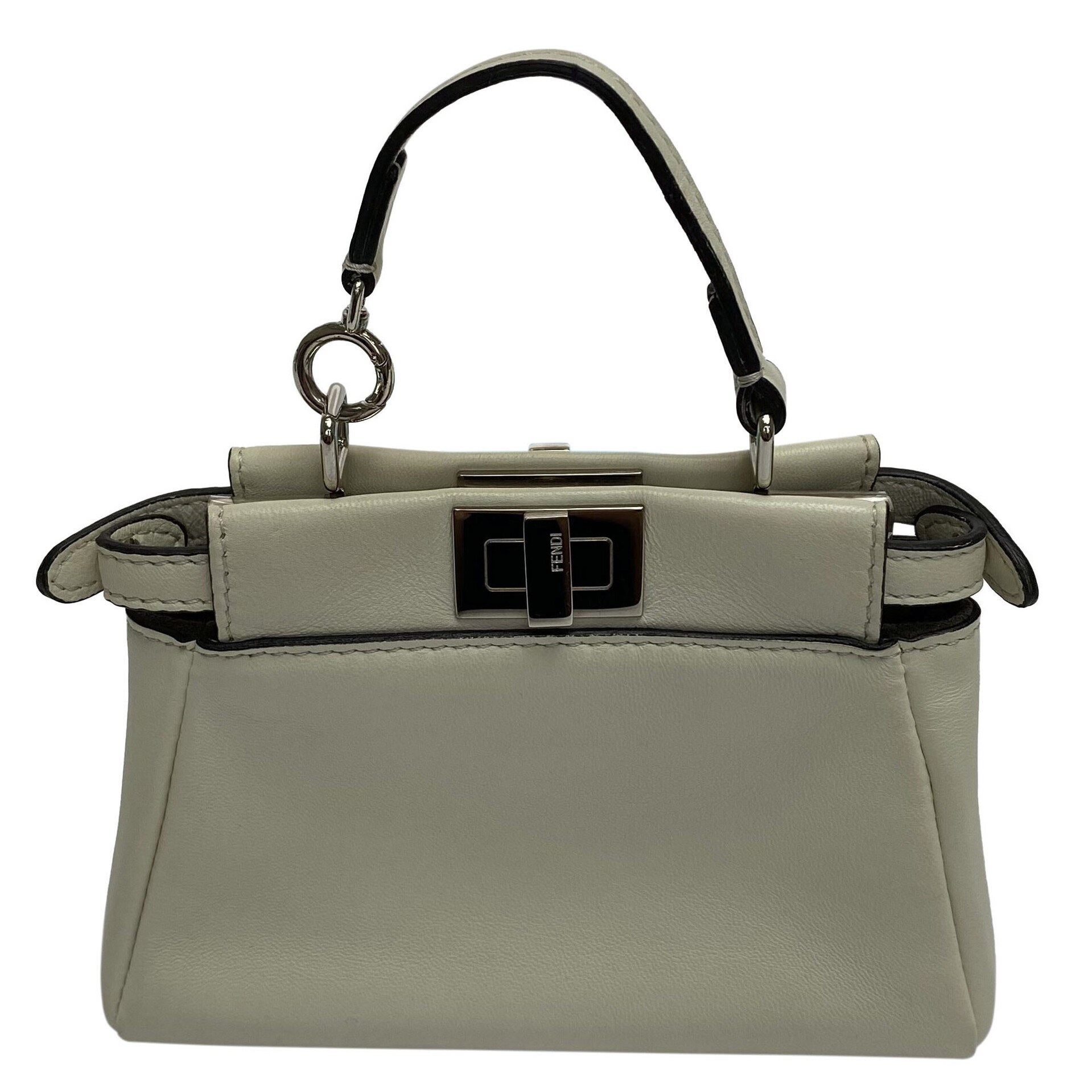 Bolsa Fendi Micro Peekaboo Off White