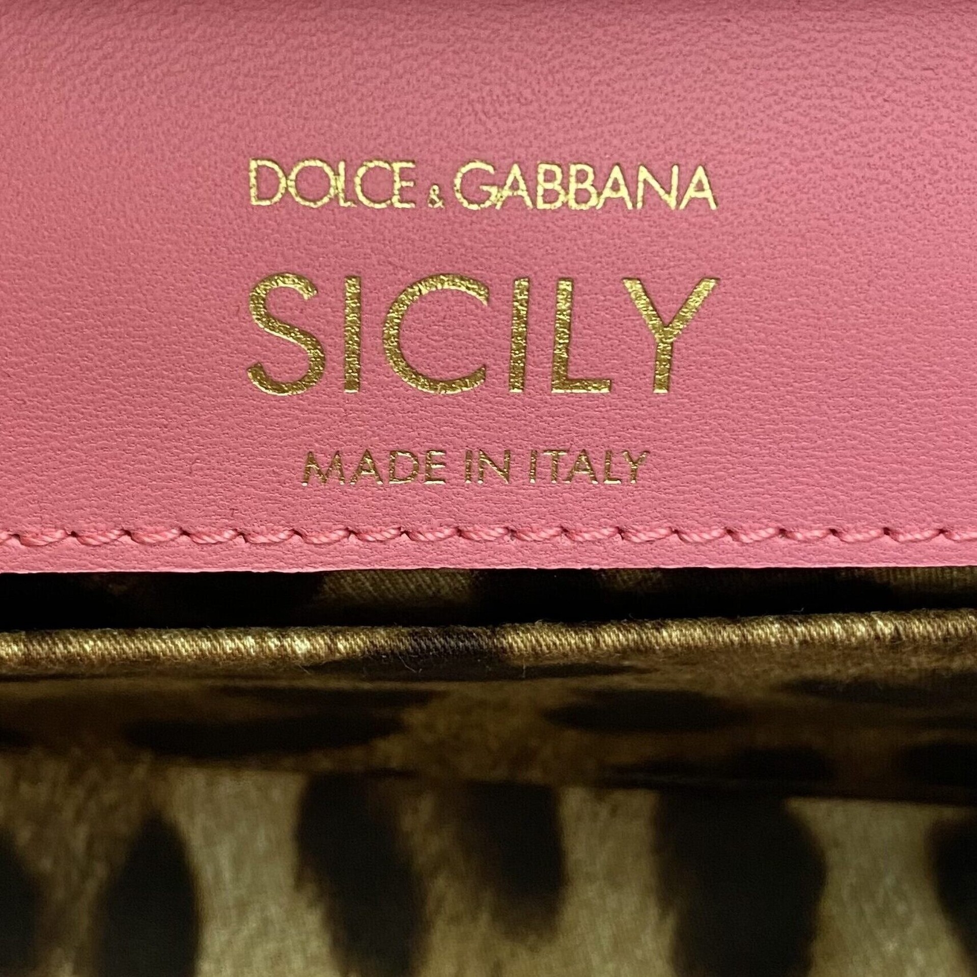 Bolsa Dolce & Gabbana Sicily Pequena Rosa