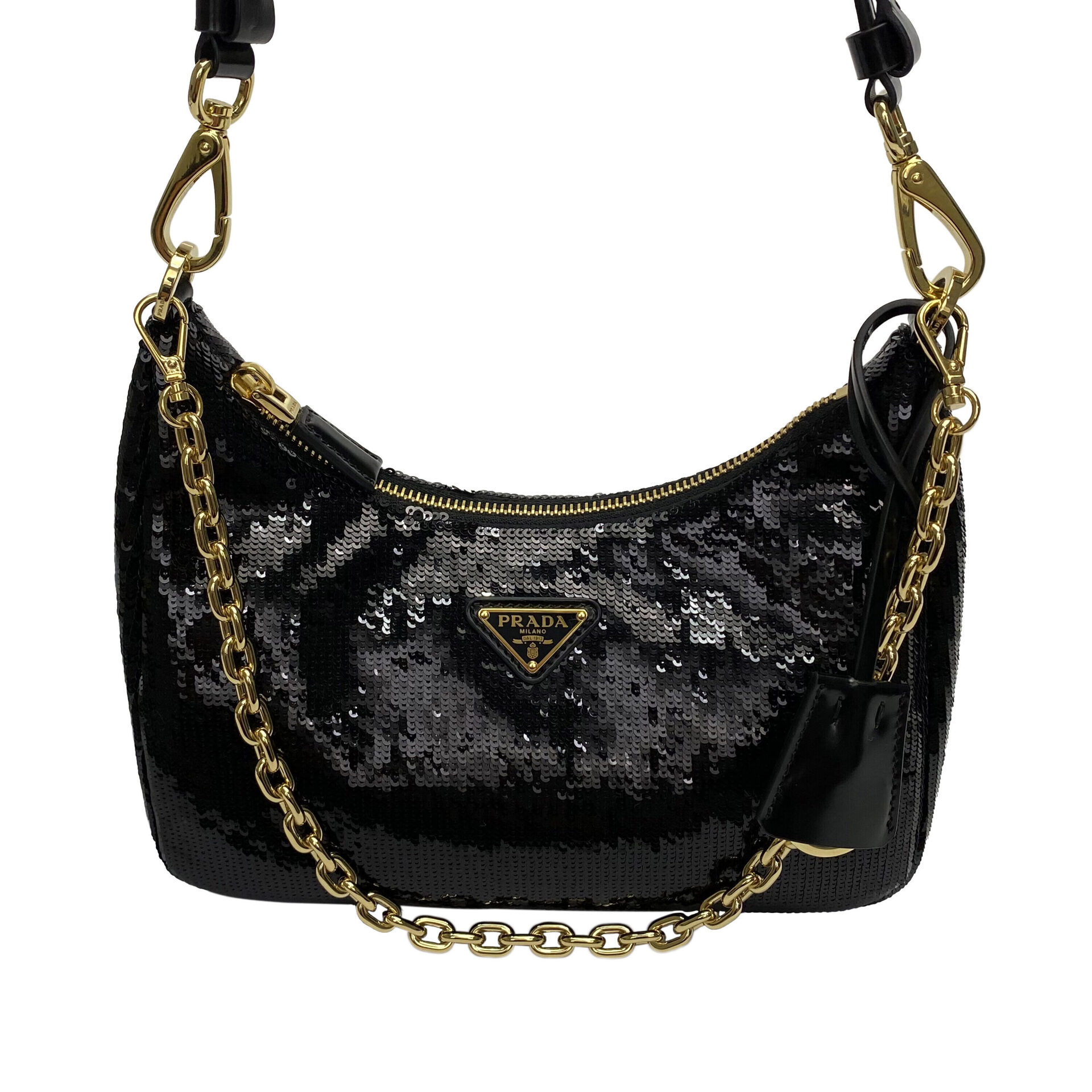 Bolsa Prada Re-Edition 2005 Paetês