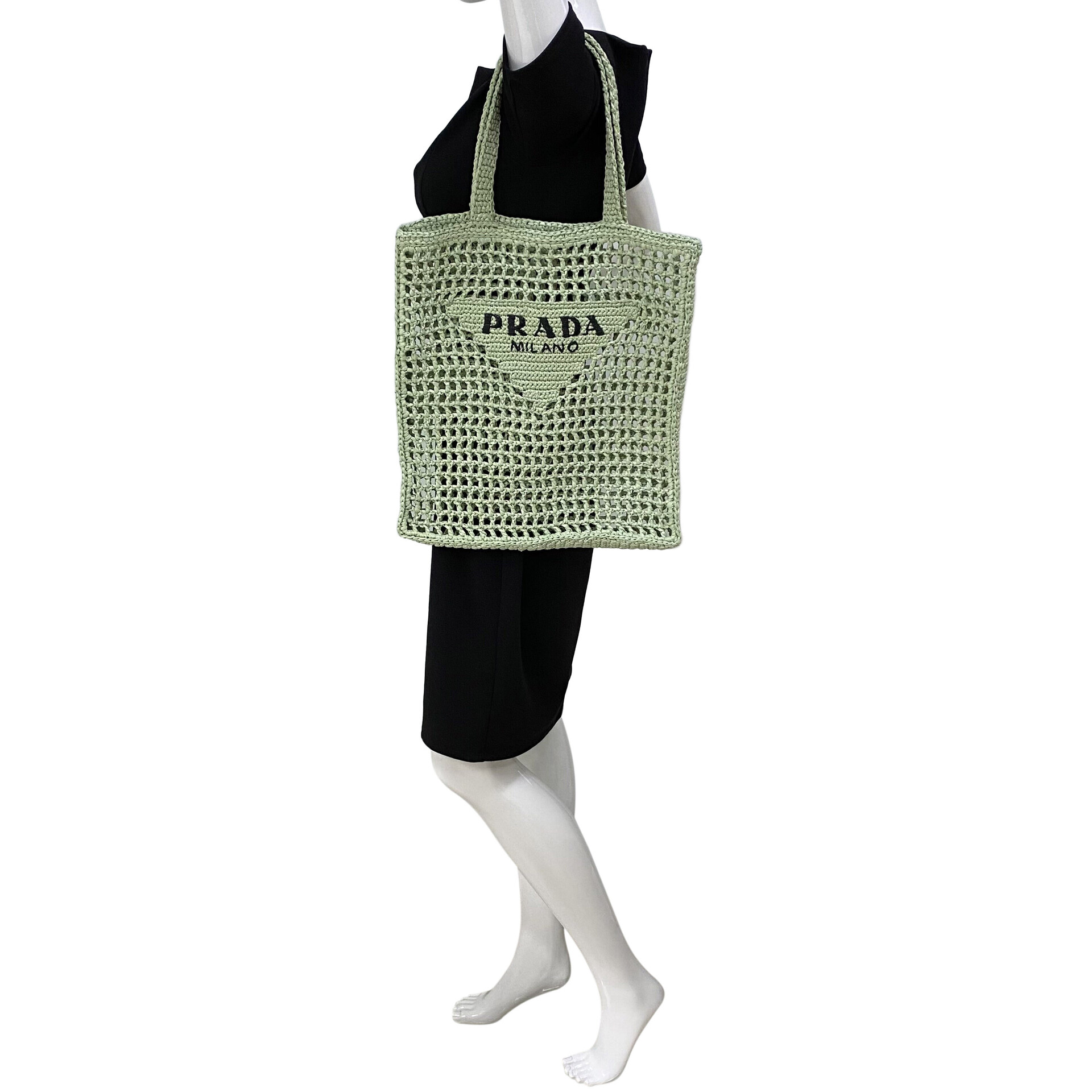 Bolsa Prada Ráfia Tote Verde