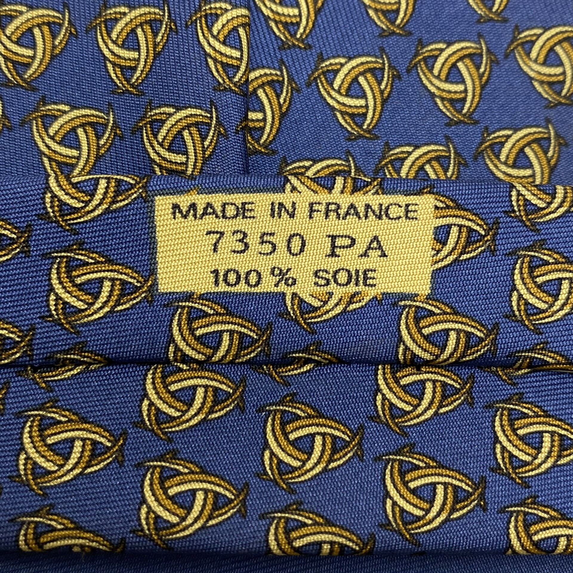 Gravata Hermès Azul e Amarelo