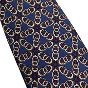 Gravata Hermès Azul e Vinho