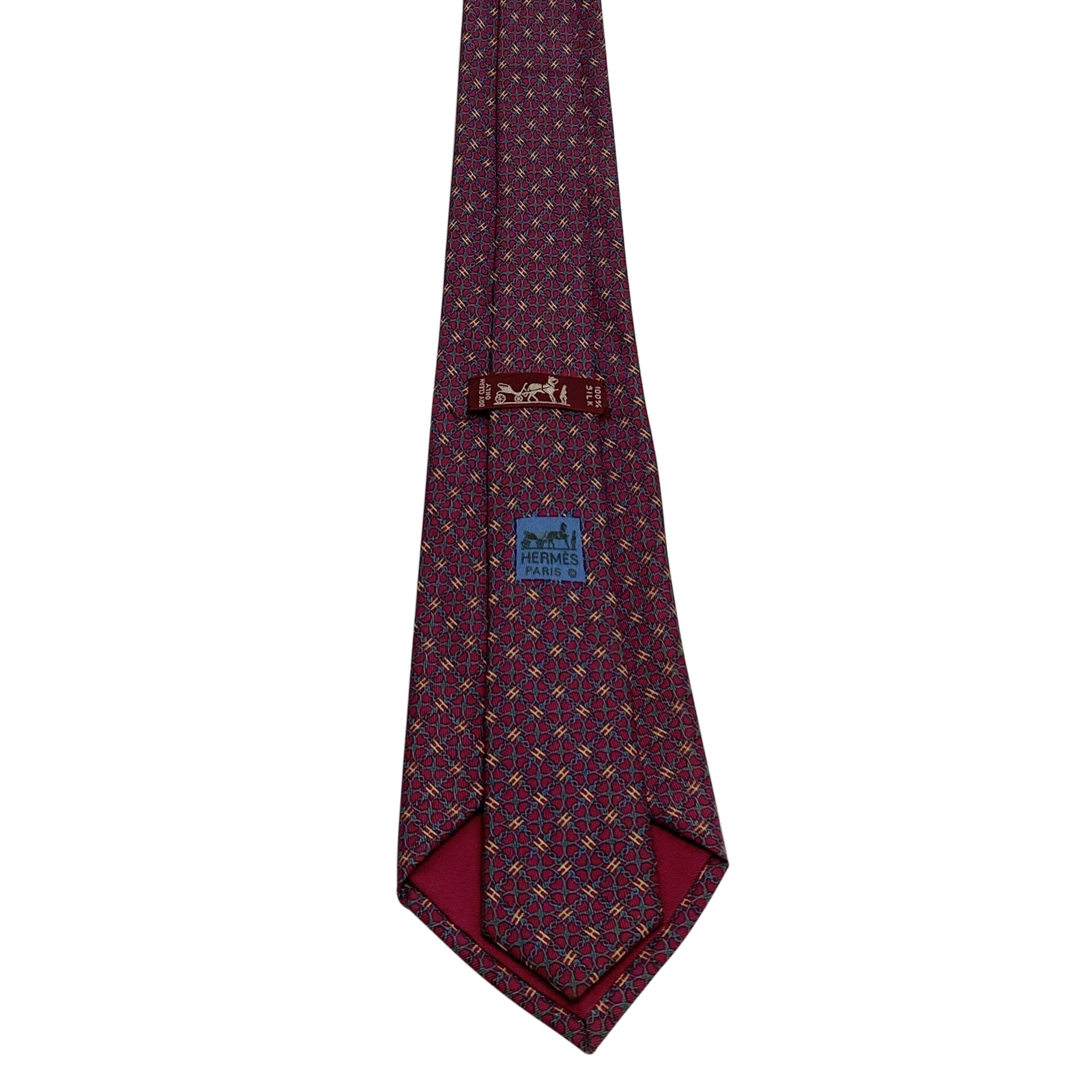Gravata Hermès Vinho