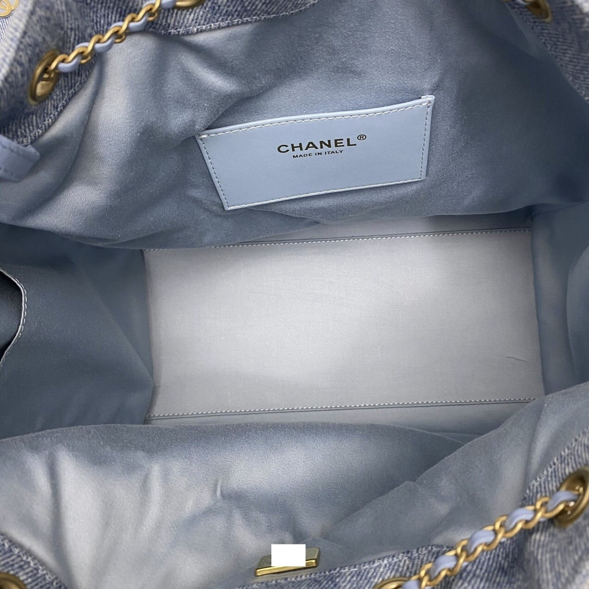 Bolsa Chanel 25 Denim Lavado Média