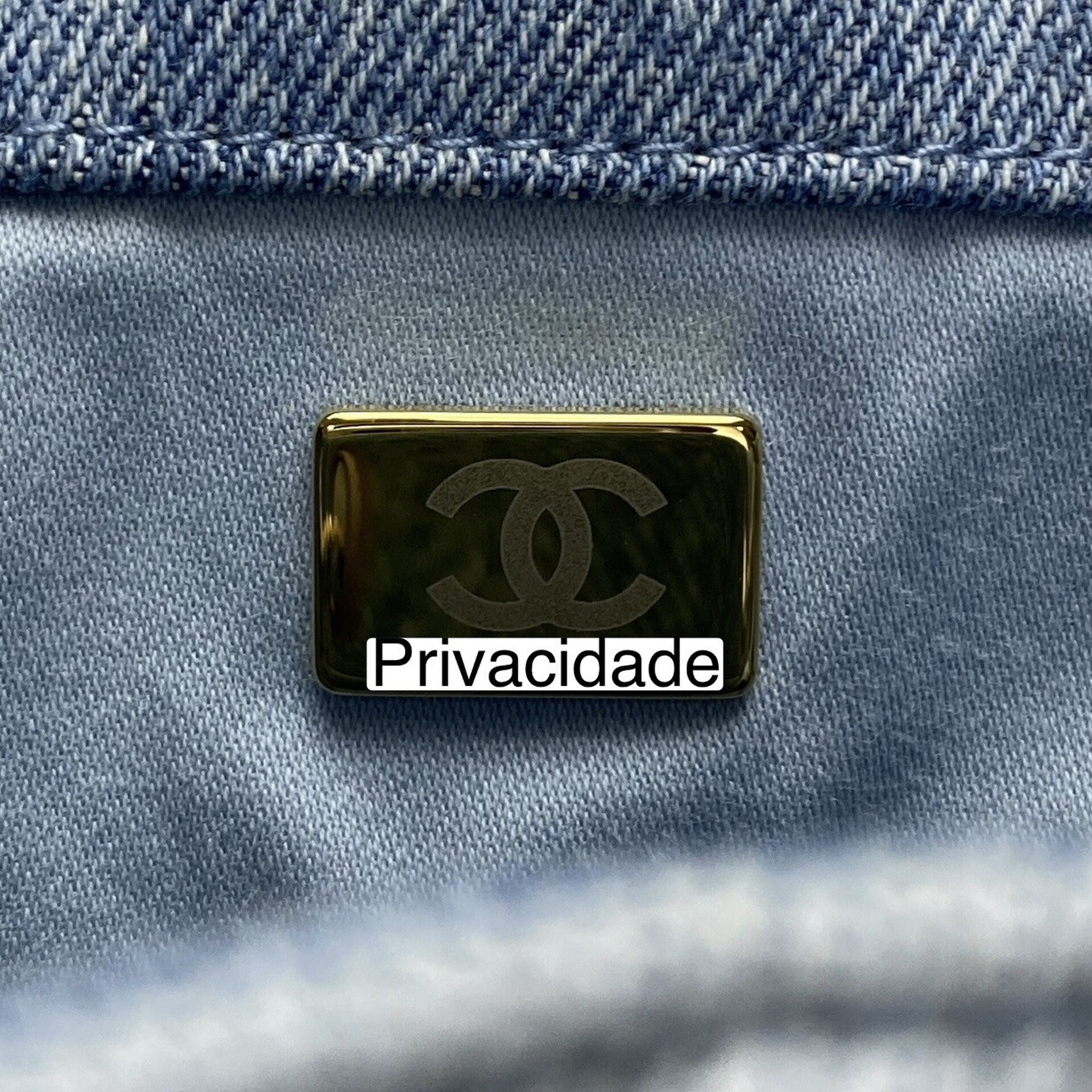 Bolsa Chanel 25 Denim Lavado Média