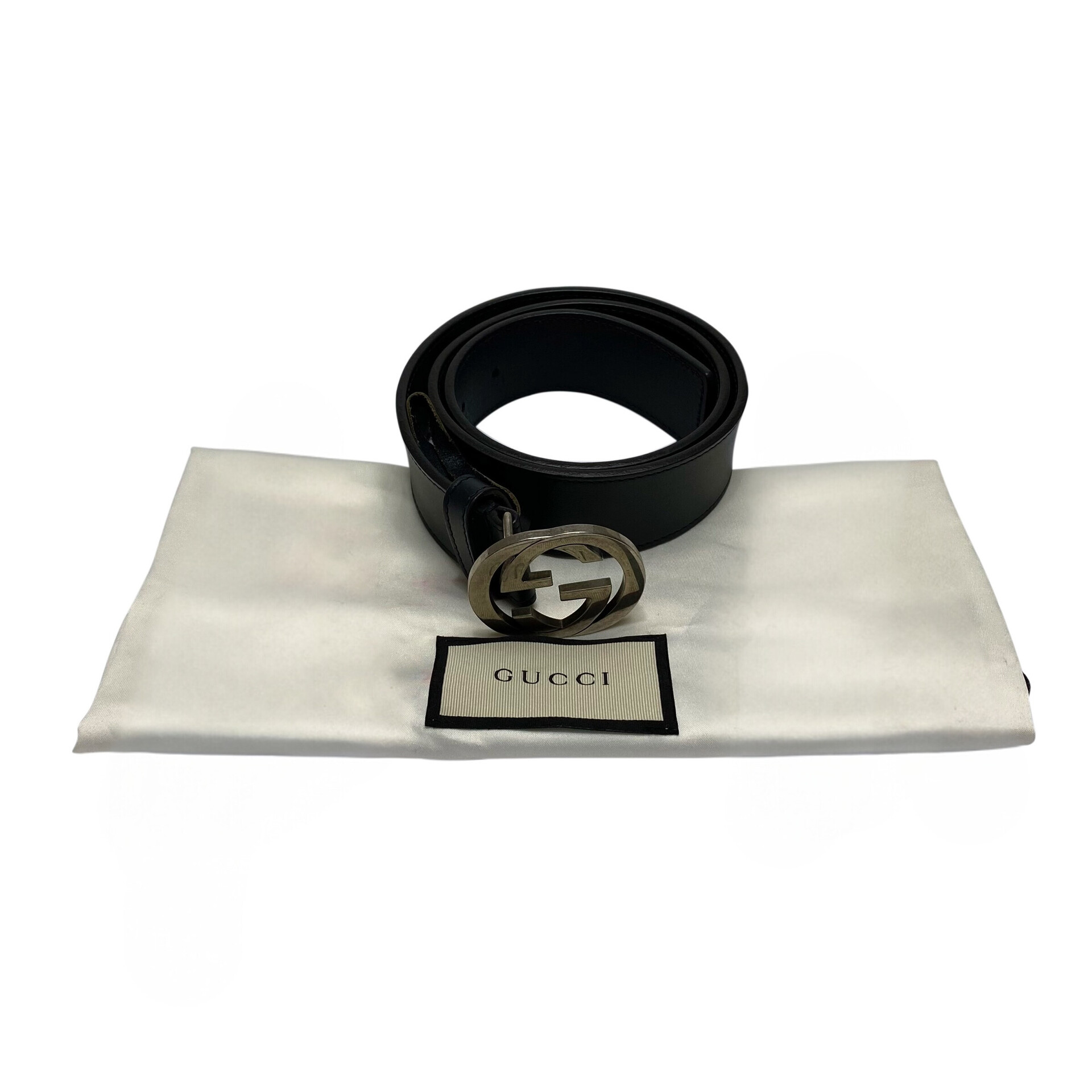 Cinto Gucci GG Preto