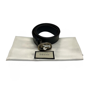 Cinto Gucci GG Preto