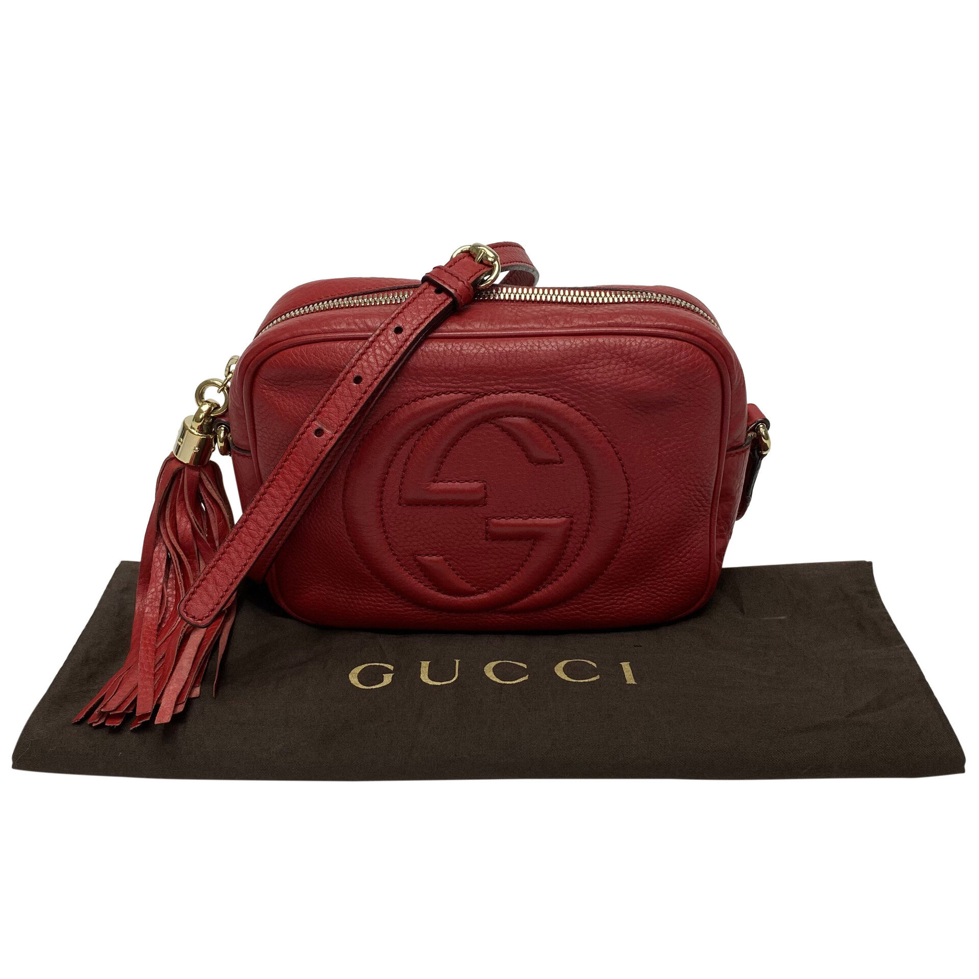 Bolsa Gucci Soho Disco Vermelha