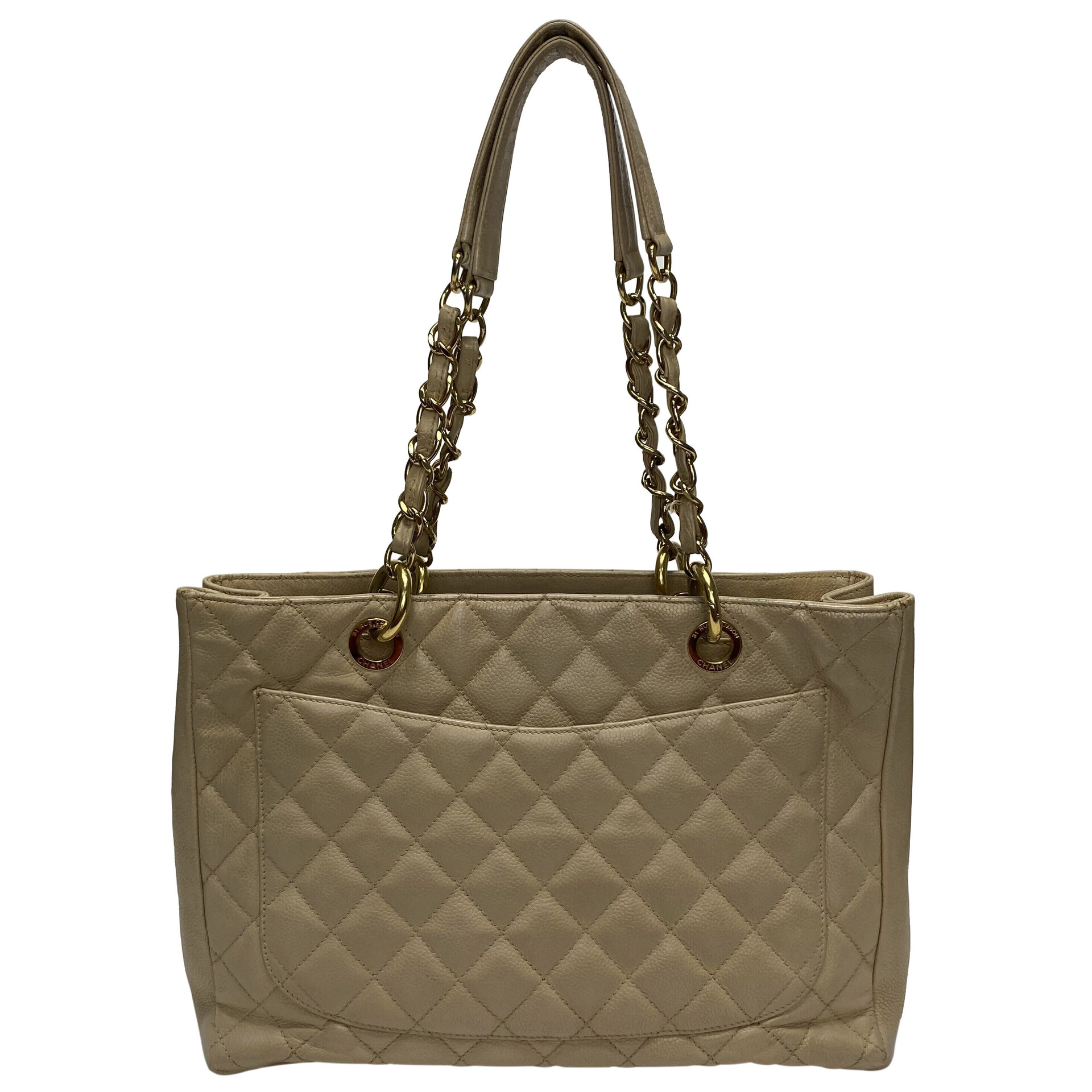 Bolsa Chanel Grand Shopping Tote GST Bege