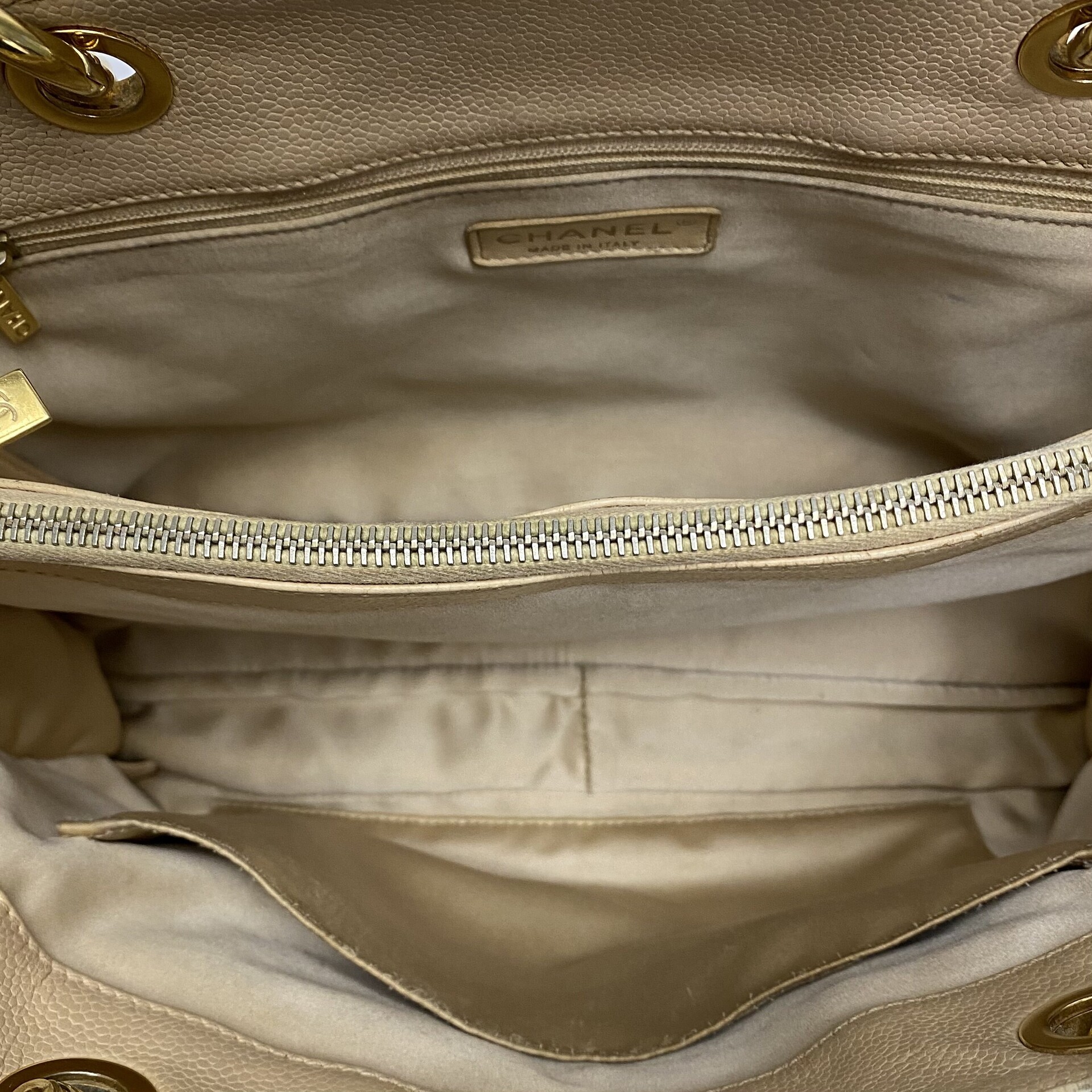 Bolsa Chanel Grand Shopping Tote GST Bege