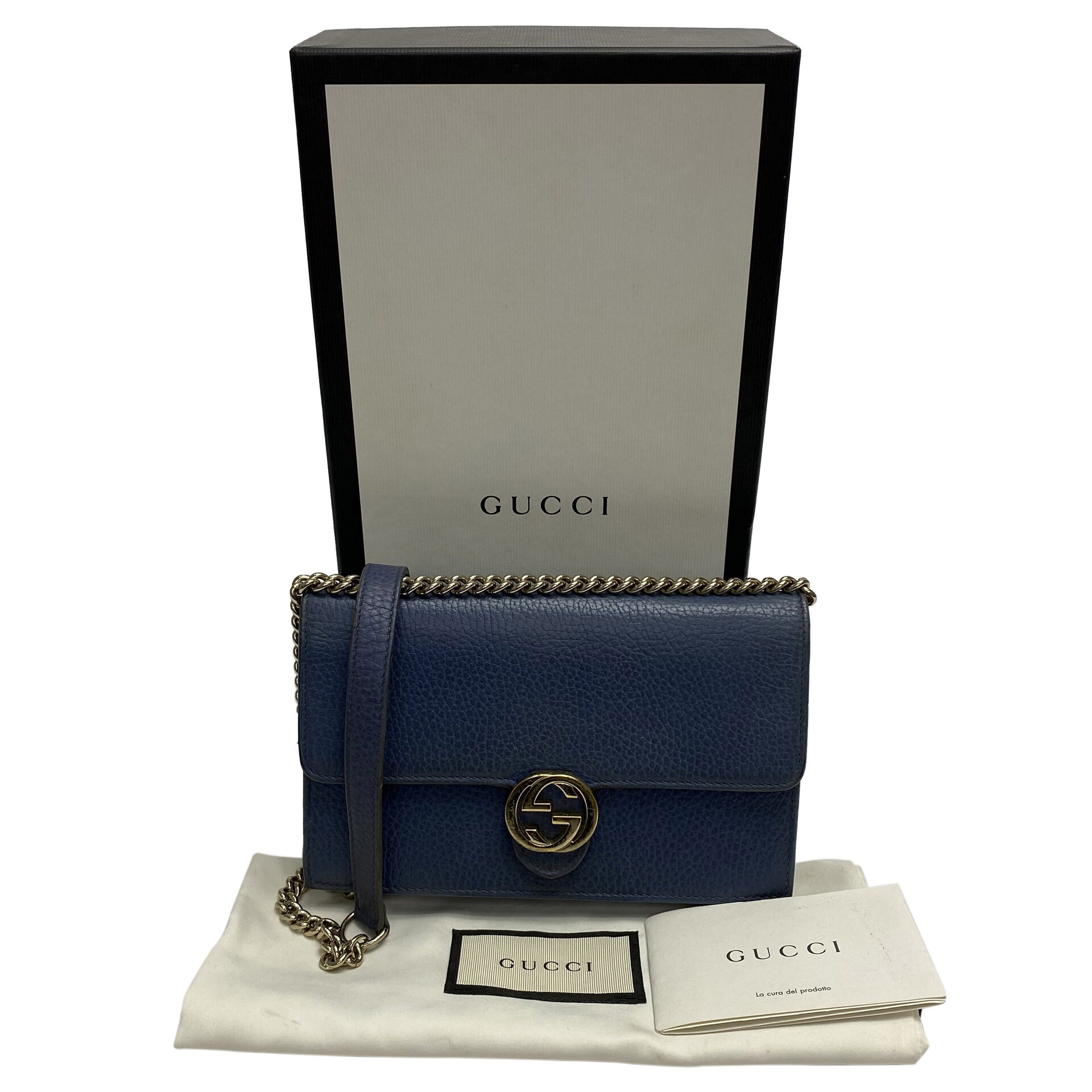 Bolsa Gucci Interlocking G Azul