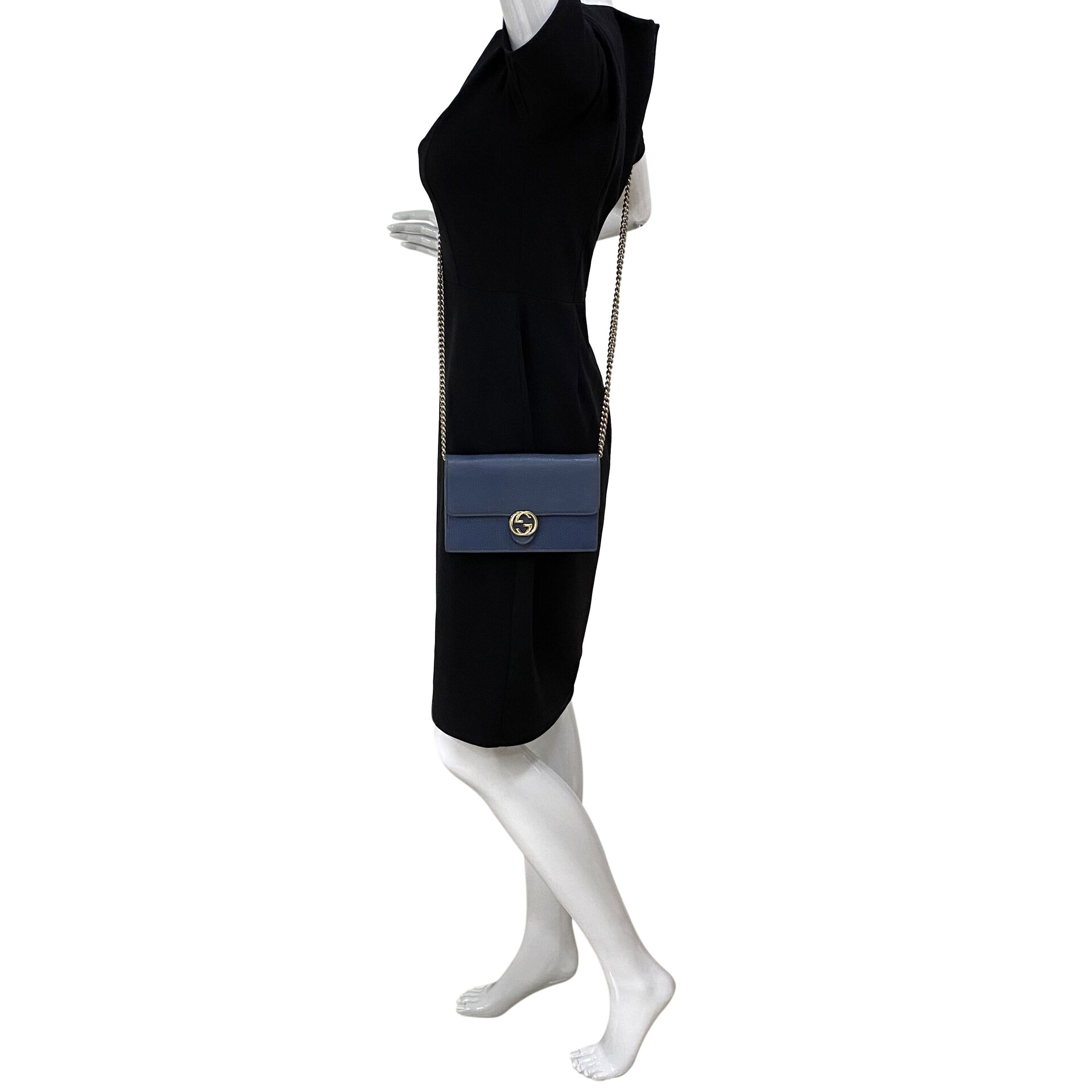 Bolsa Gucci Interlocking G Azul