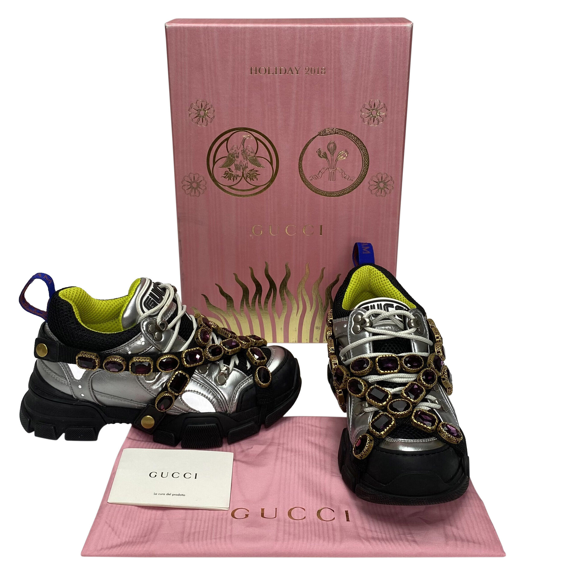 Tênis Gucci Flashtrek Prata