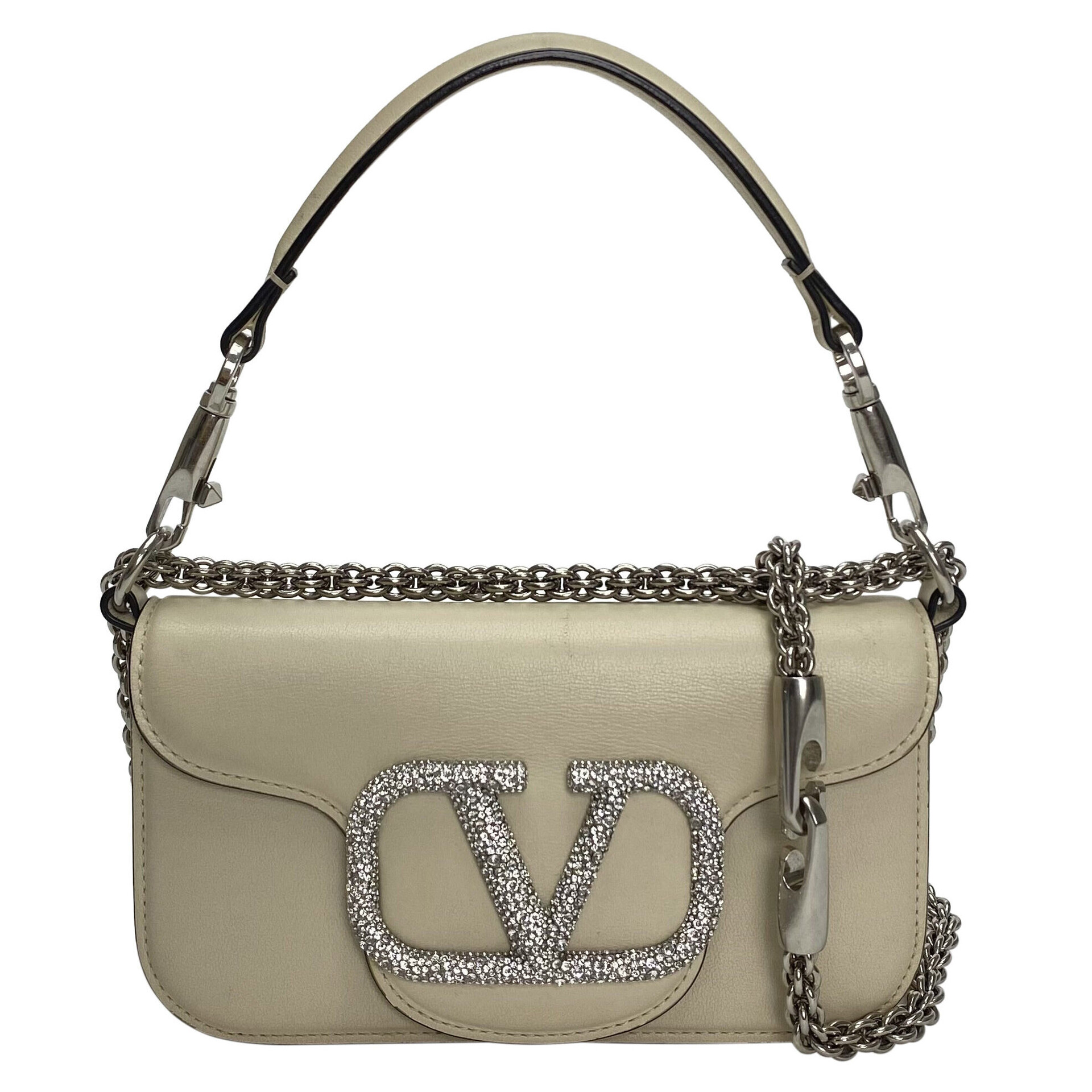 Bolsa Valentino Garavani Locò Tiracolo Off White