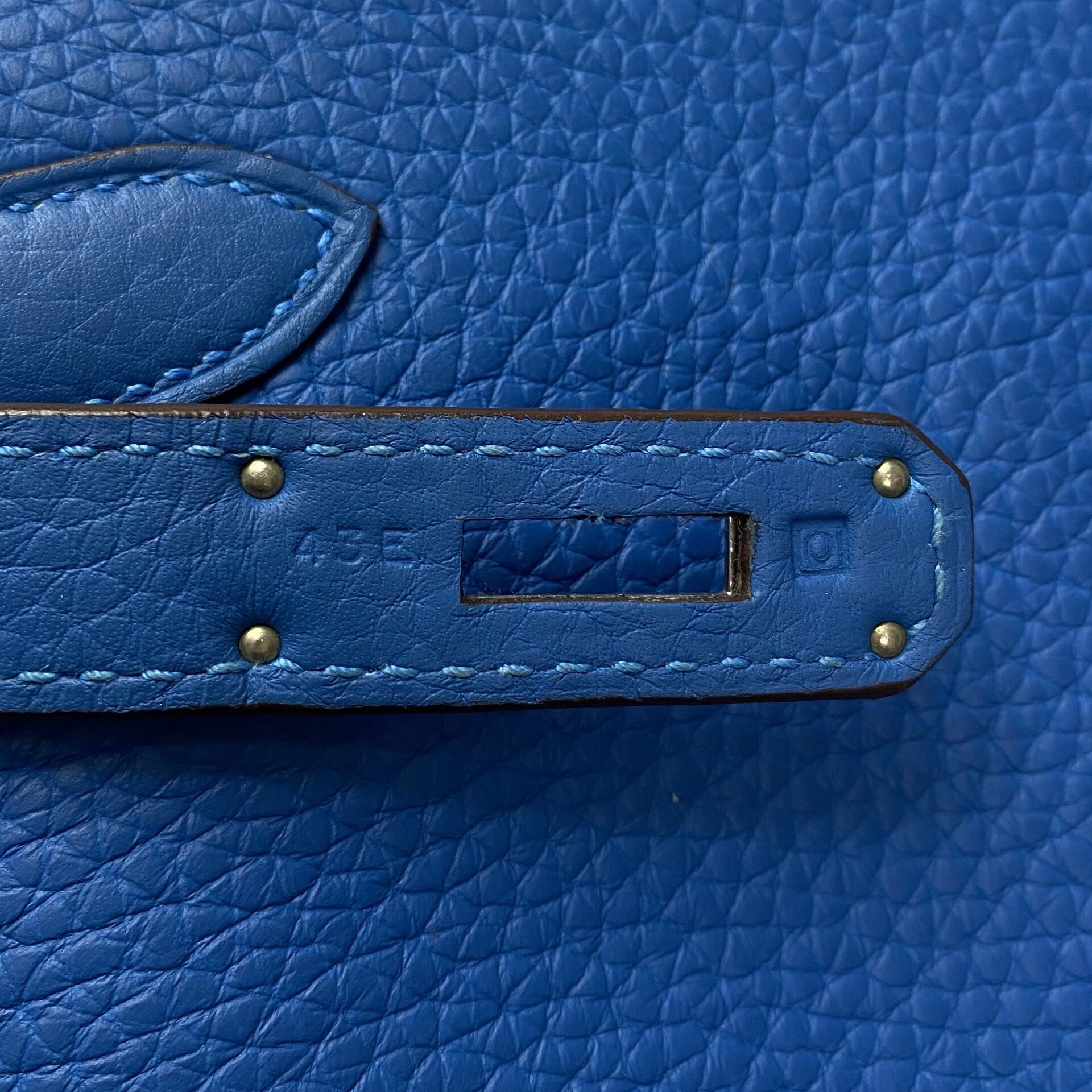 Bolsa Hermès Jypsière 28 Clemence Azul