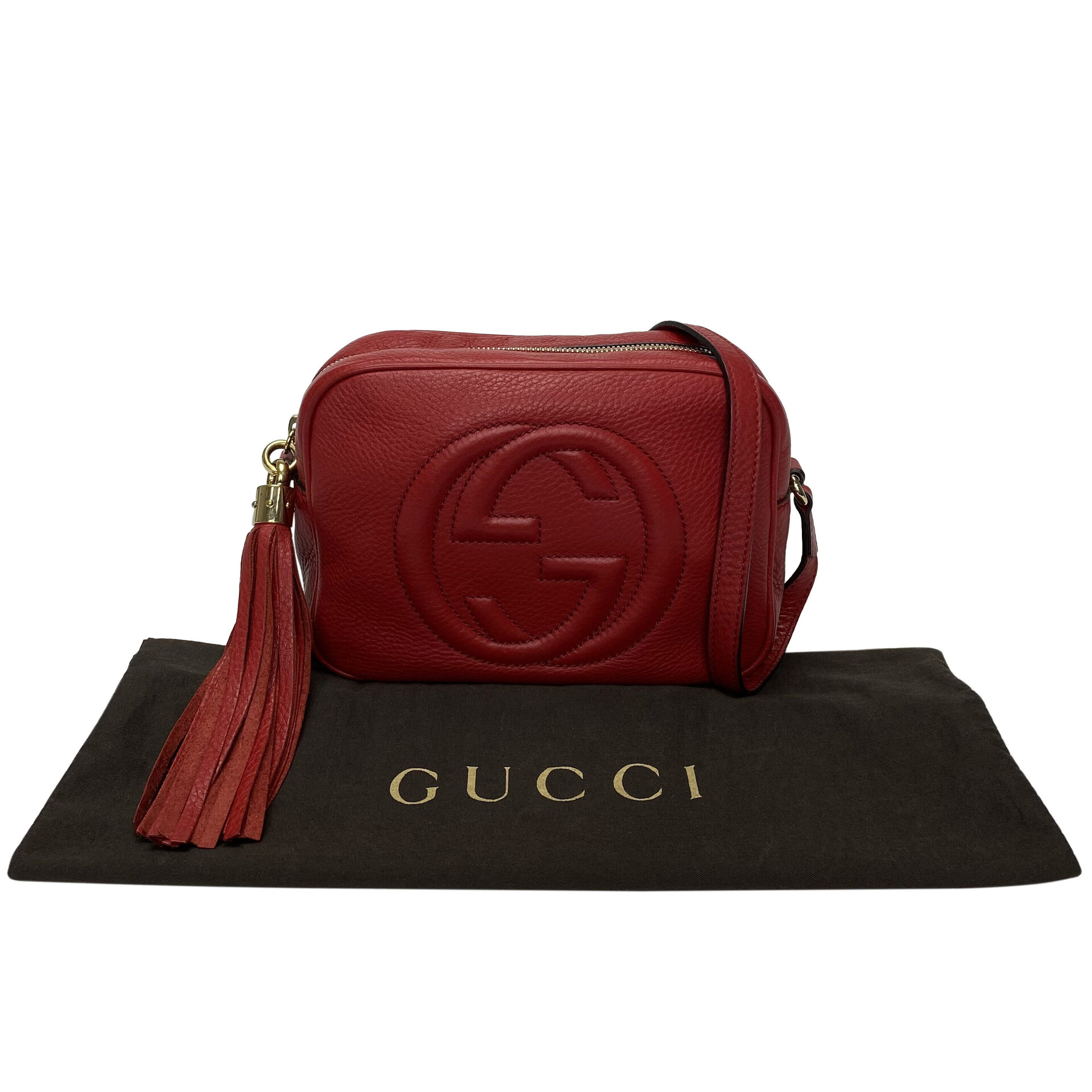 Bolsa Gucci Soho Disco Vermelha