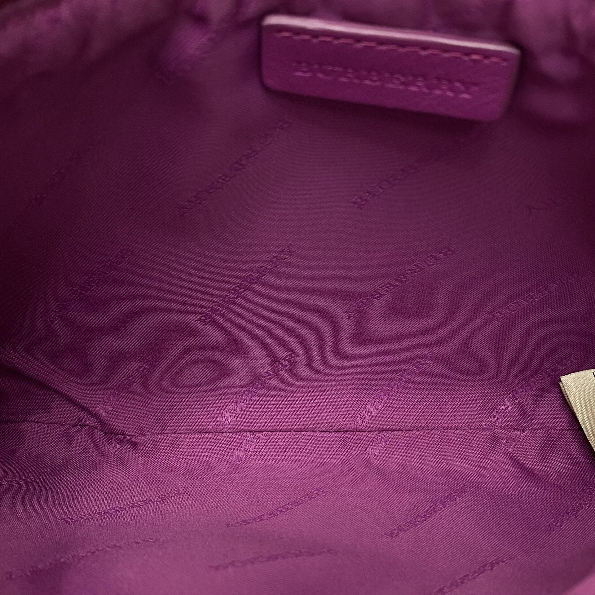 Bolsa Burberry Xadrez Tradicional e Couro Rosa