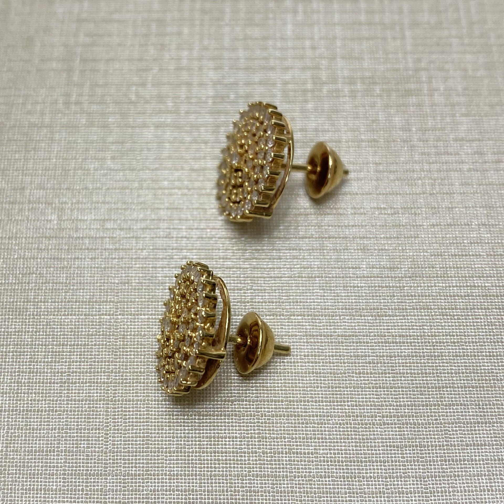 Par de Brincos Vivara Ouro Amarelo com Diamantes