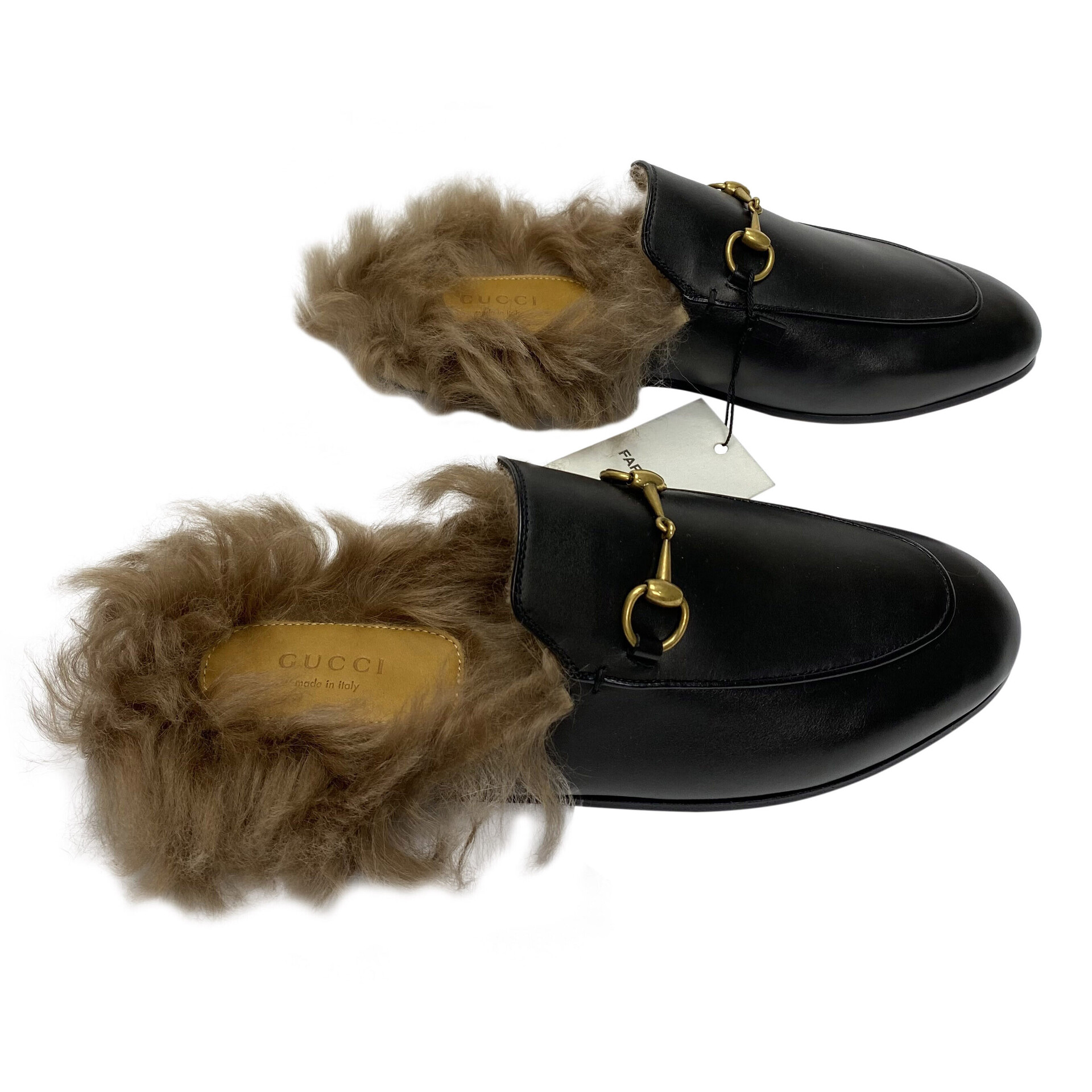 Mule Gucci Princetown Preto