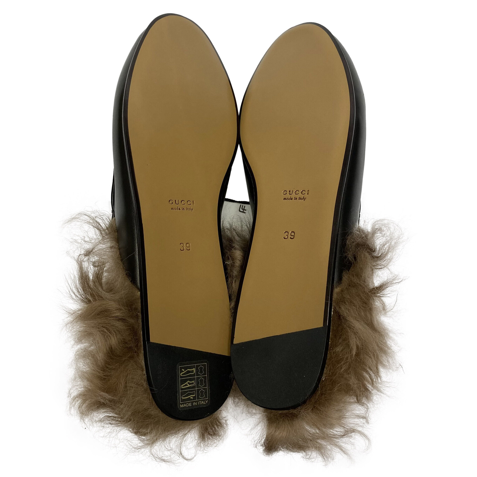 Mule Gucci Princetown Preto