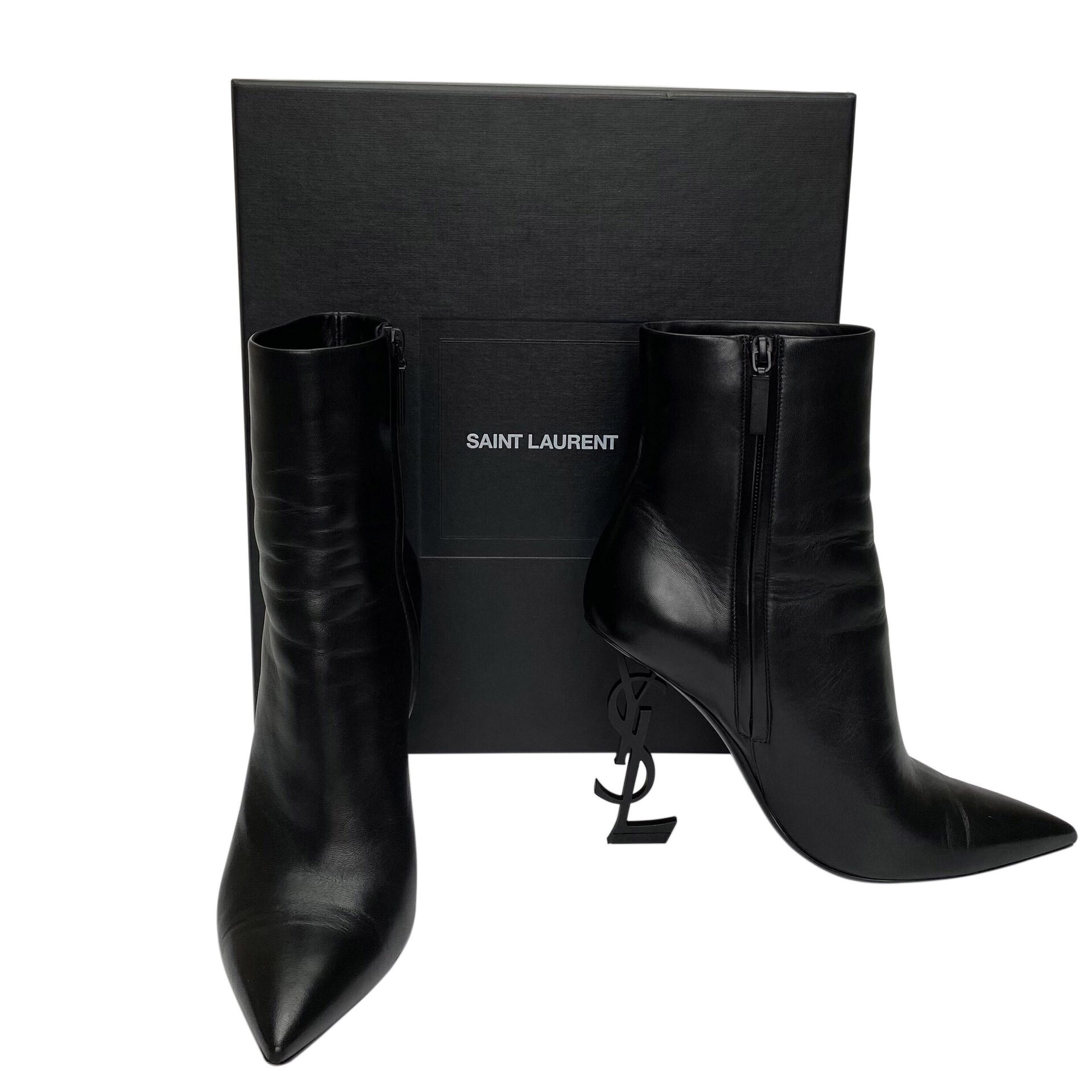 Bota Saint Laurent Opyum 105 Preta