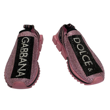Tênis Dolce & Gabbana Sorrento Cristais Rosa