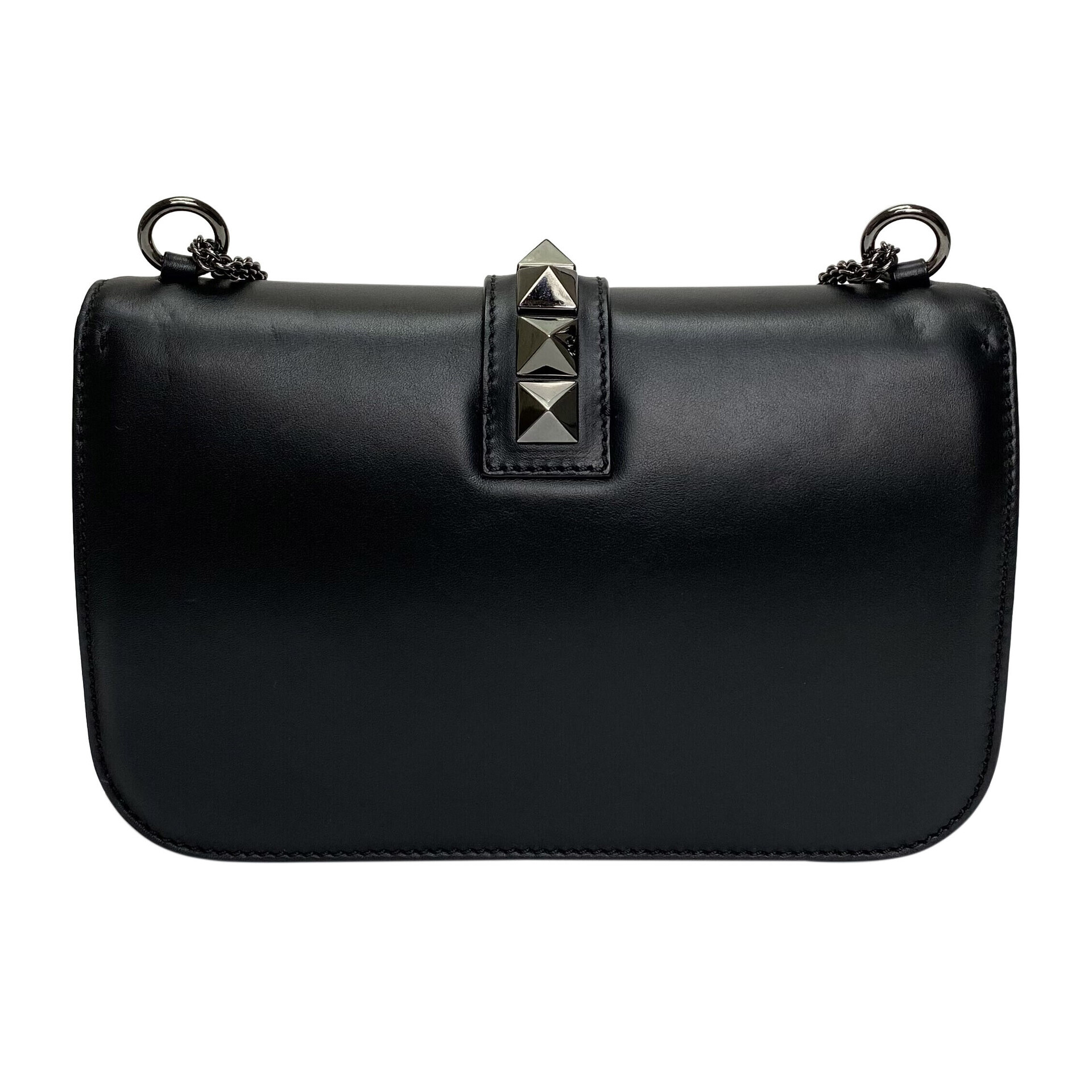 Bolsa Valentino Garavani Glam Lock Preta