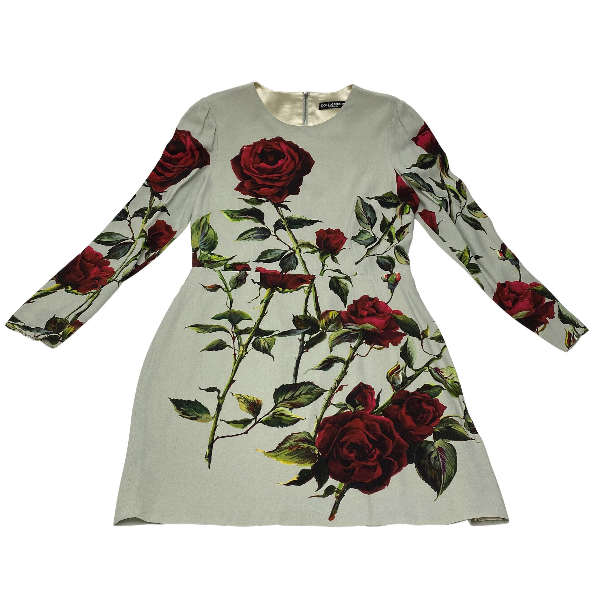 Vestido Dolce & Gabbana Estampa Rosas Vermelhas