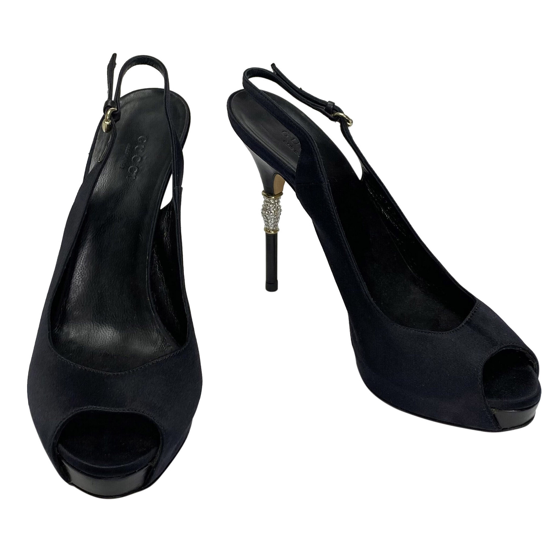 Peep Toe Gucci Preto