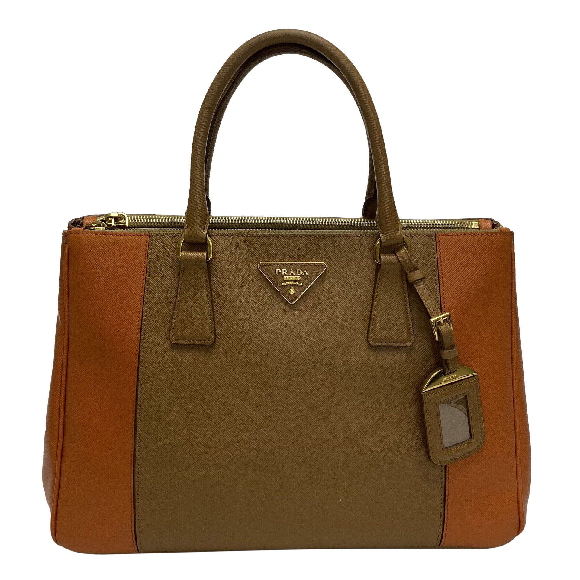 Bolsa Prada Galleria Couro Saffiano Bicolor