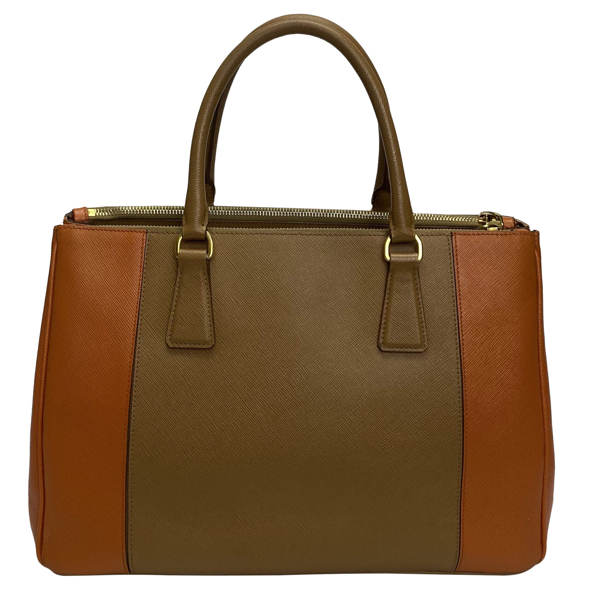 Bolsa Prada Galleria Couro Saffiano Bicolor