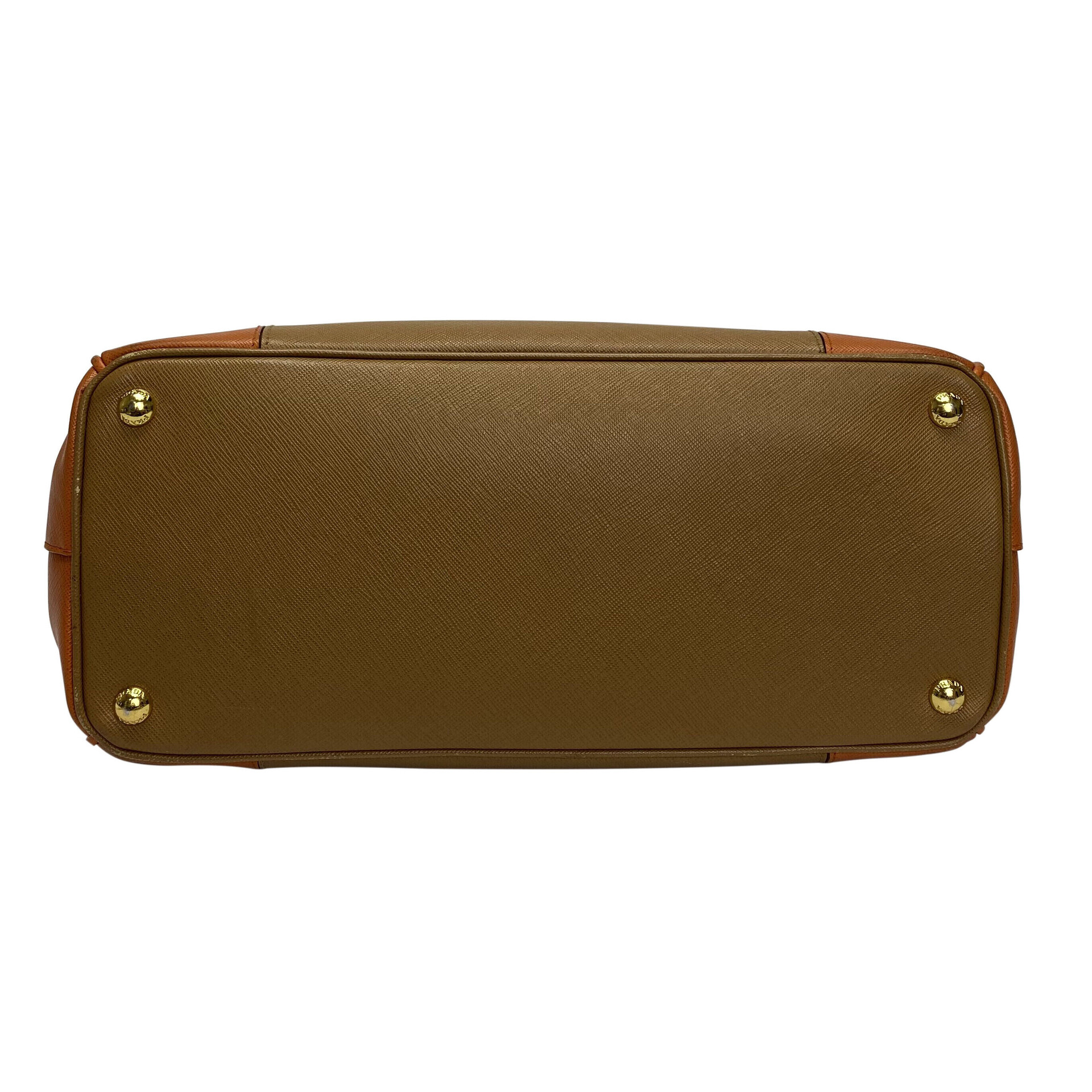 Bolsa Prada Galleria Couro Saffiano Bicolor