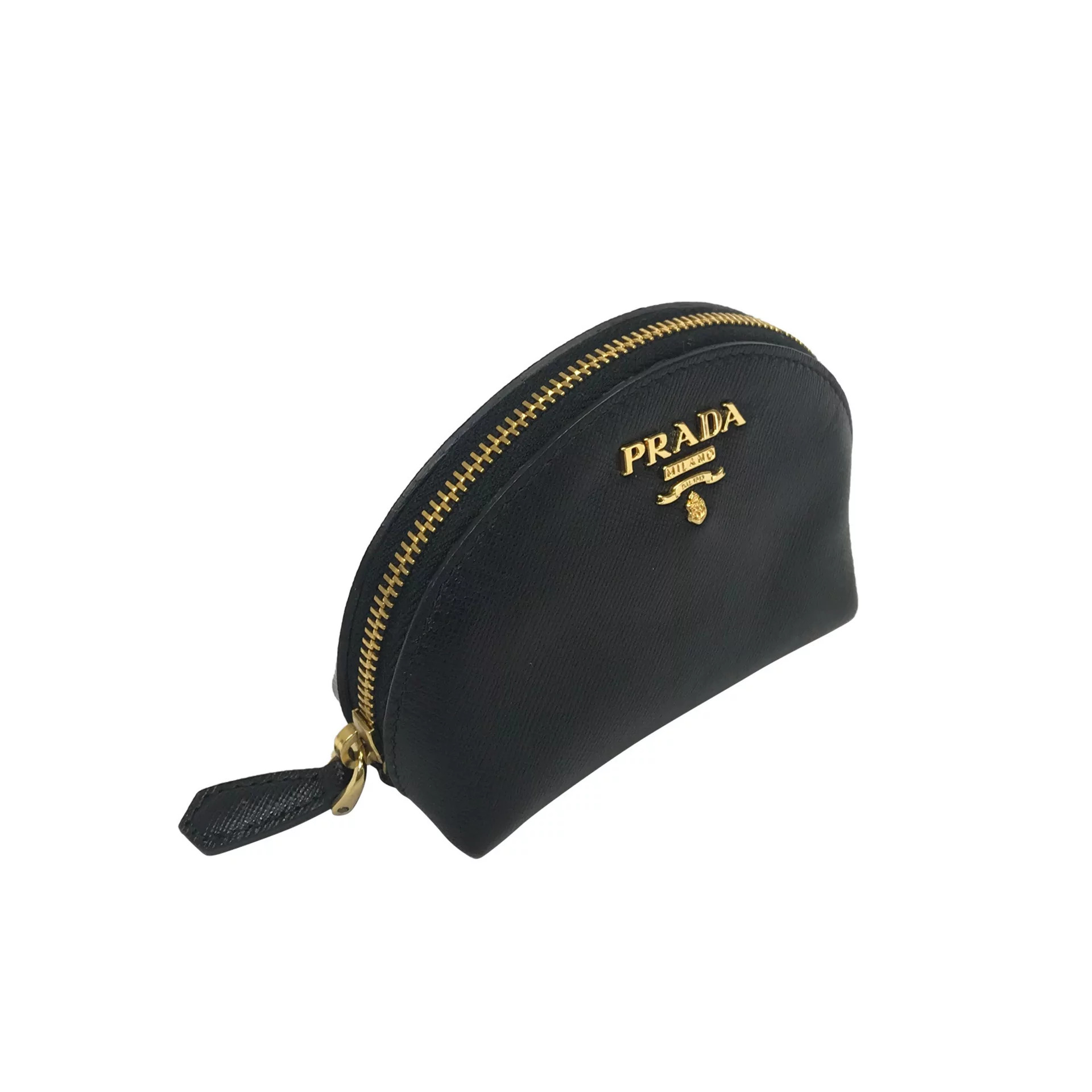 Porta-moedas Prada Couro Saffiano Preto