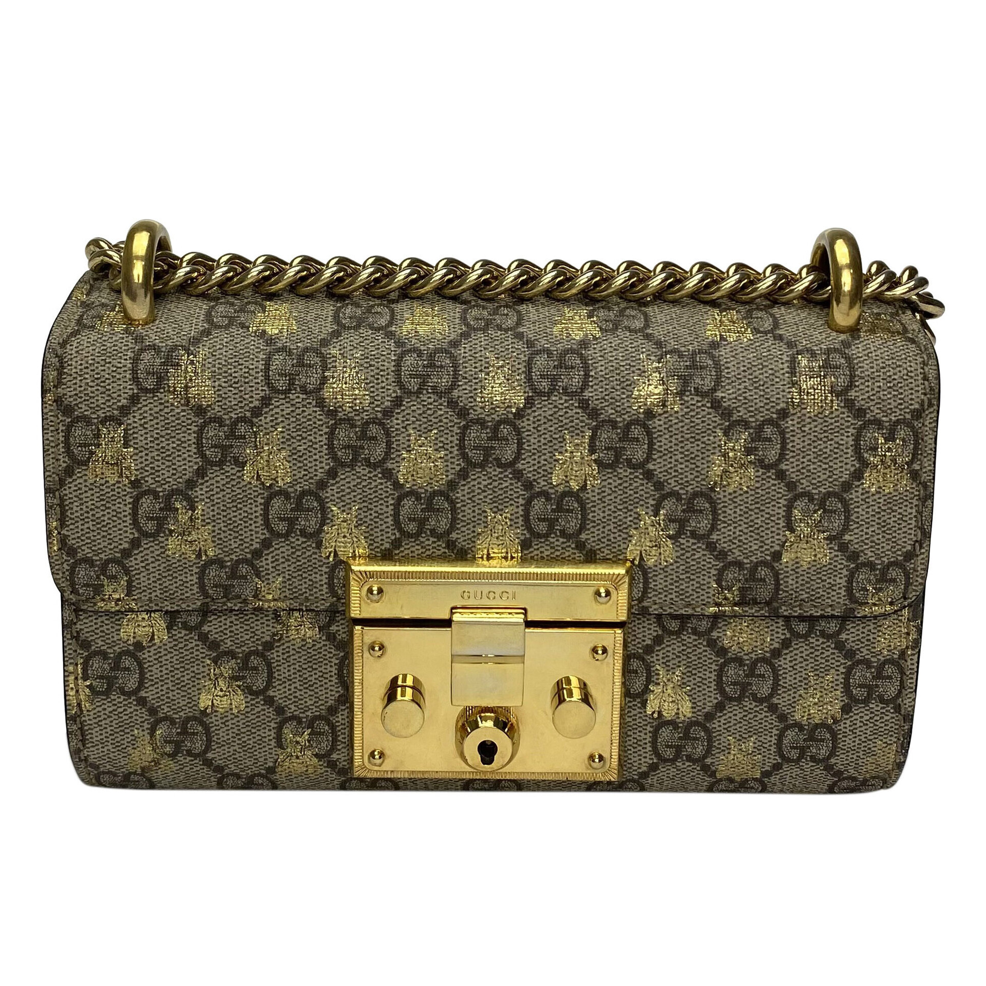 Bolsa Gucci Padlock Bee GG Supreme
