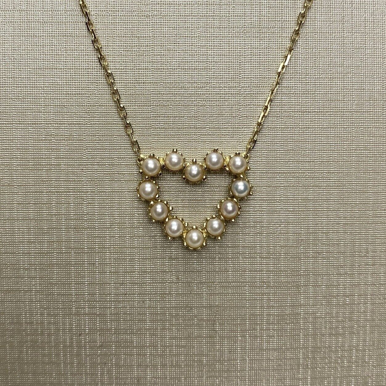 Colar Coração Ouro e Pérolas Naturais