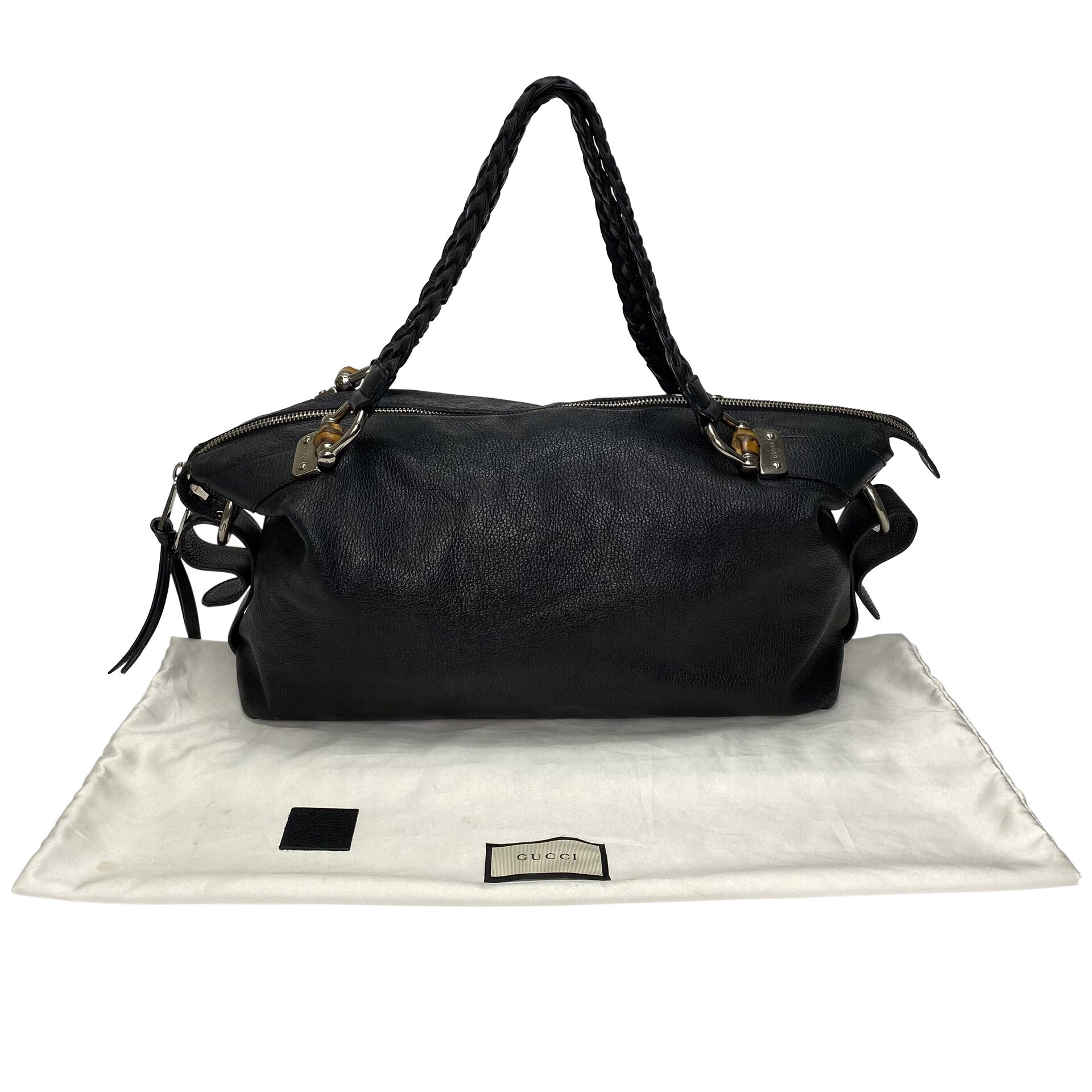 Bolsa Gucci Bamboo Bar Preta