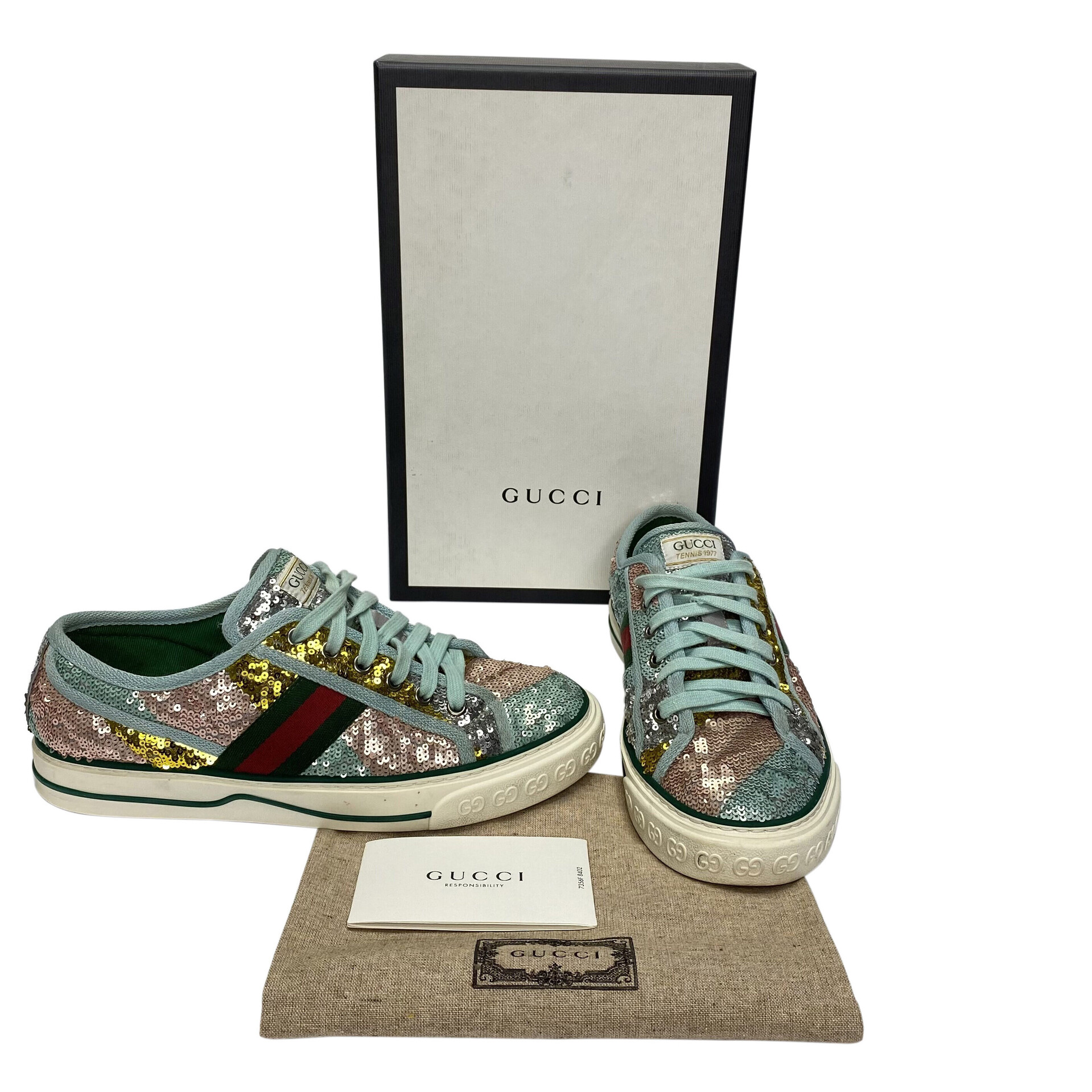 Tênis Gucci 1977 Paetês Colorido