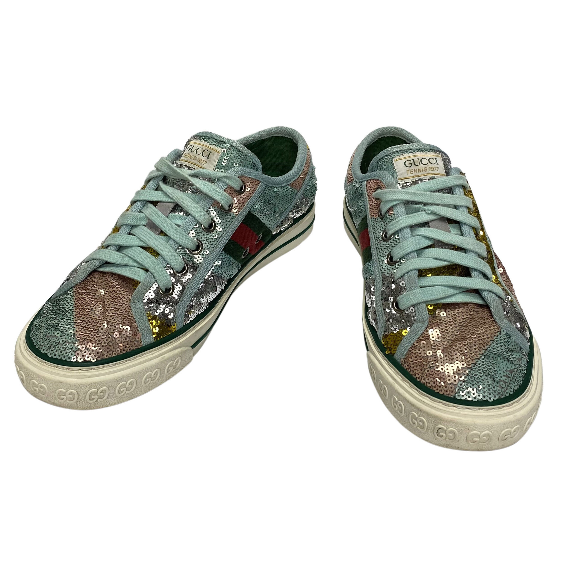 Tênis Gucci 1977 Paetês Colorido