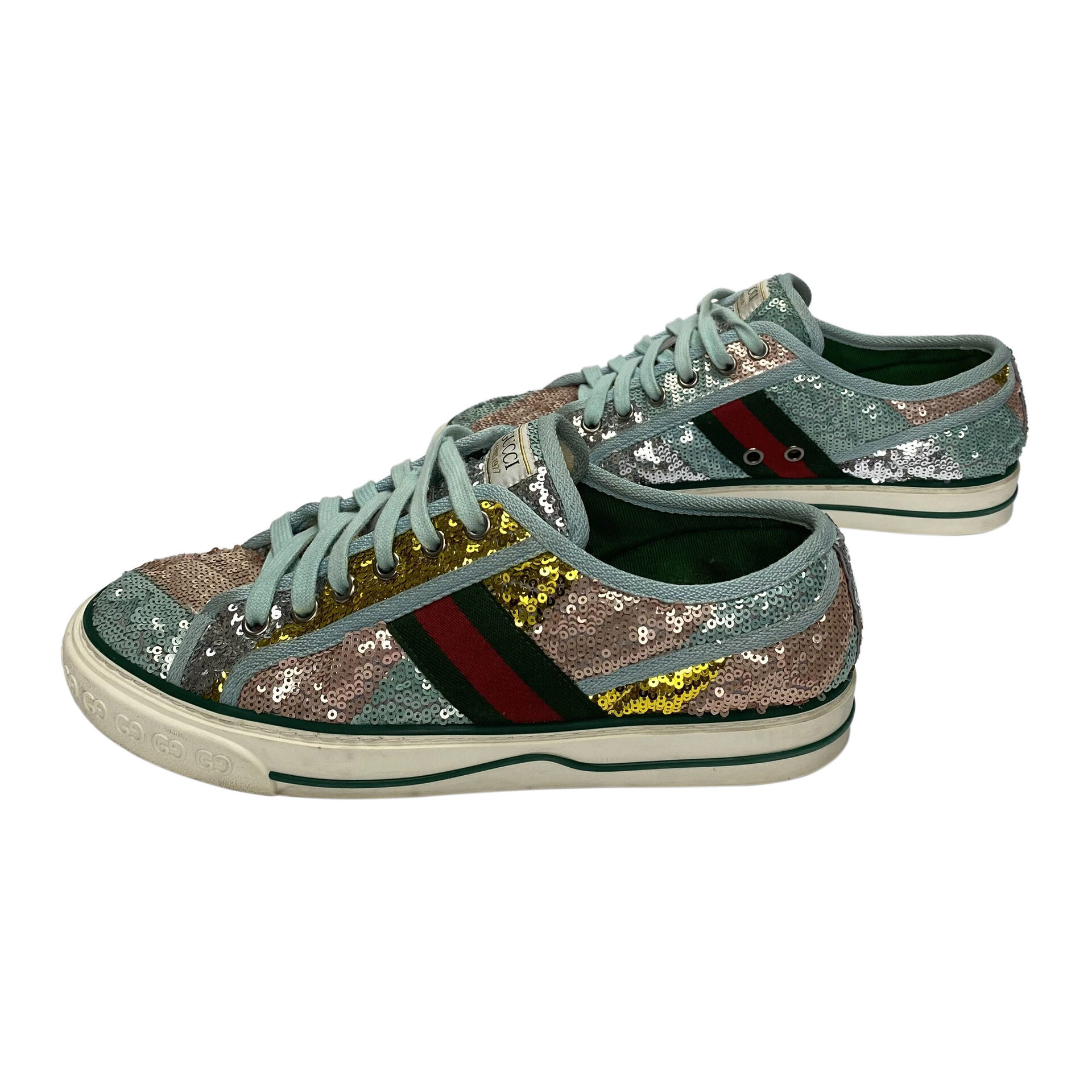 Tênis Gucci 1977 Paetês Colorido