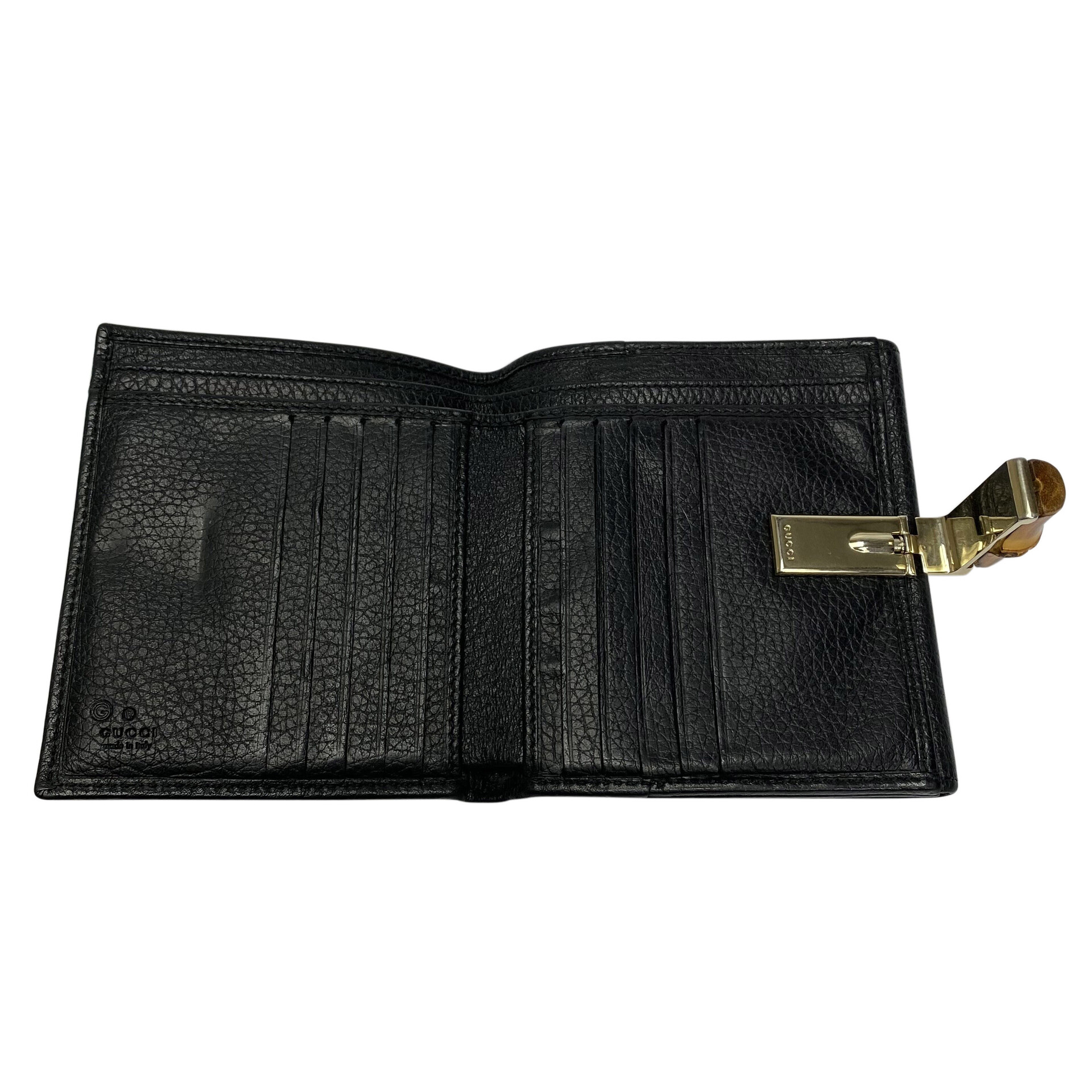 Carteira Gucci Bamboo Preta