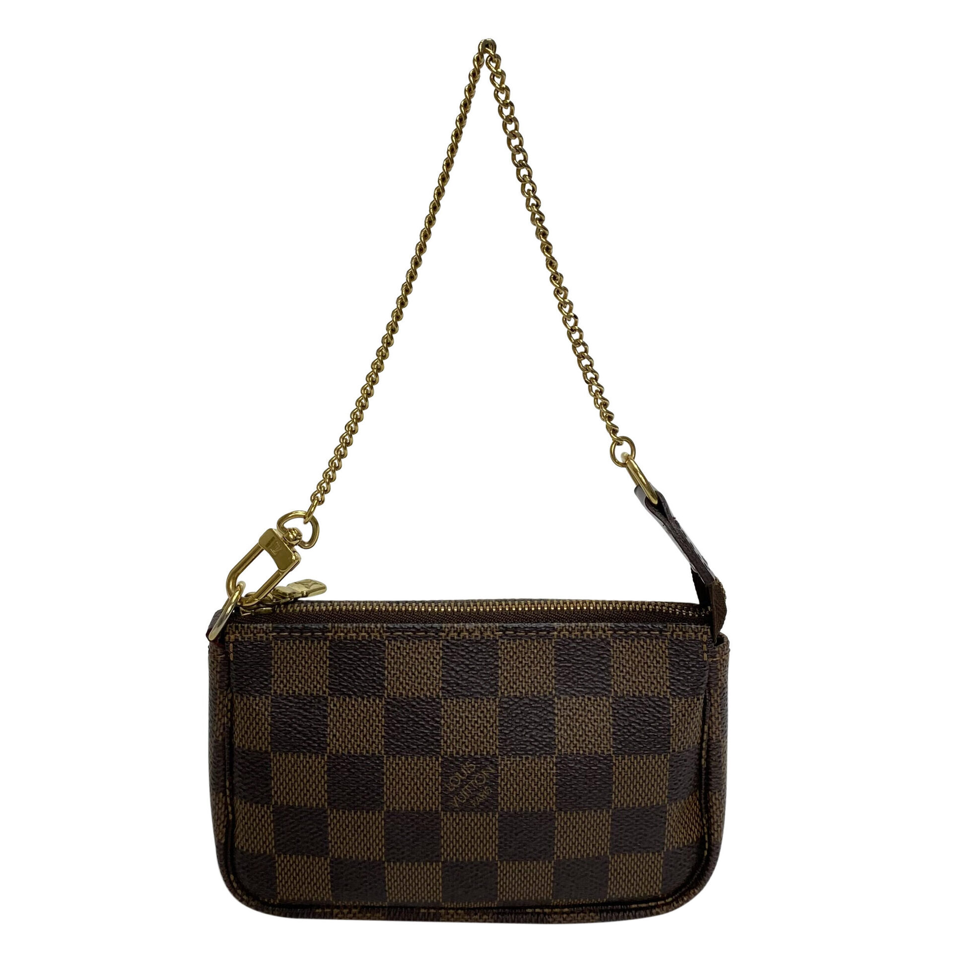 Bolsa Louis Vuitton Mini Pochette Acessoires Damier Ebene