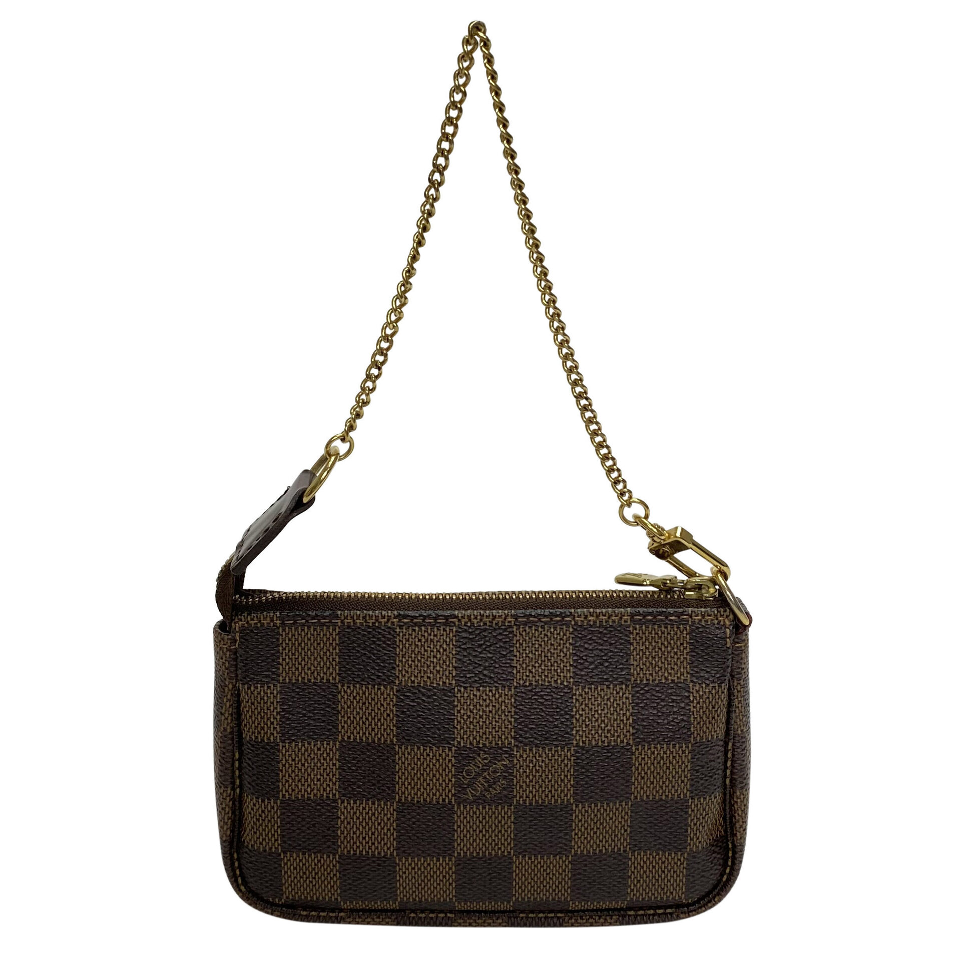 Bolsa Louis Vuitton Mini Pochette Acessoires Damier Ebene