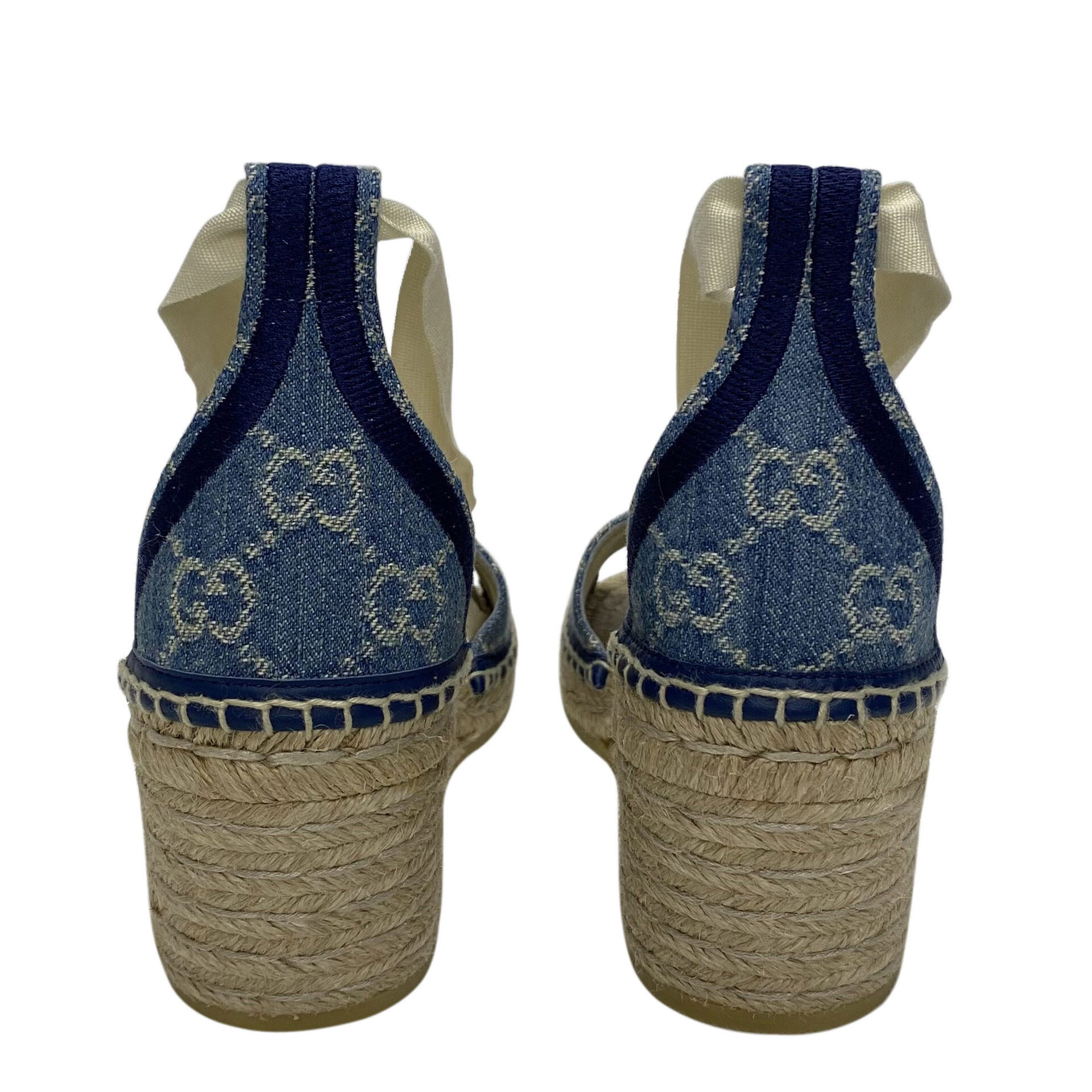 Sandália Espadrille Gucci Anabela Monograma