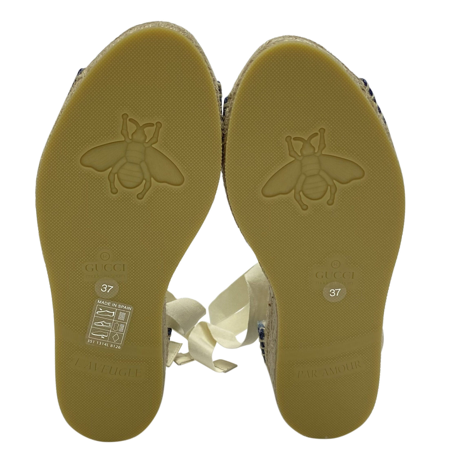 Sandália Espadrille Gucci Anabela Monograma