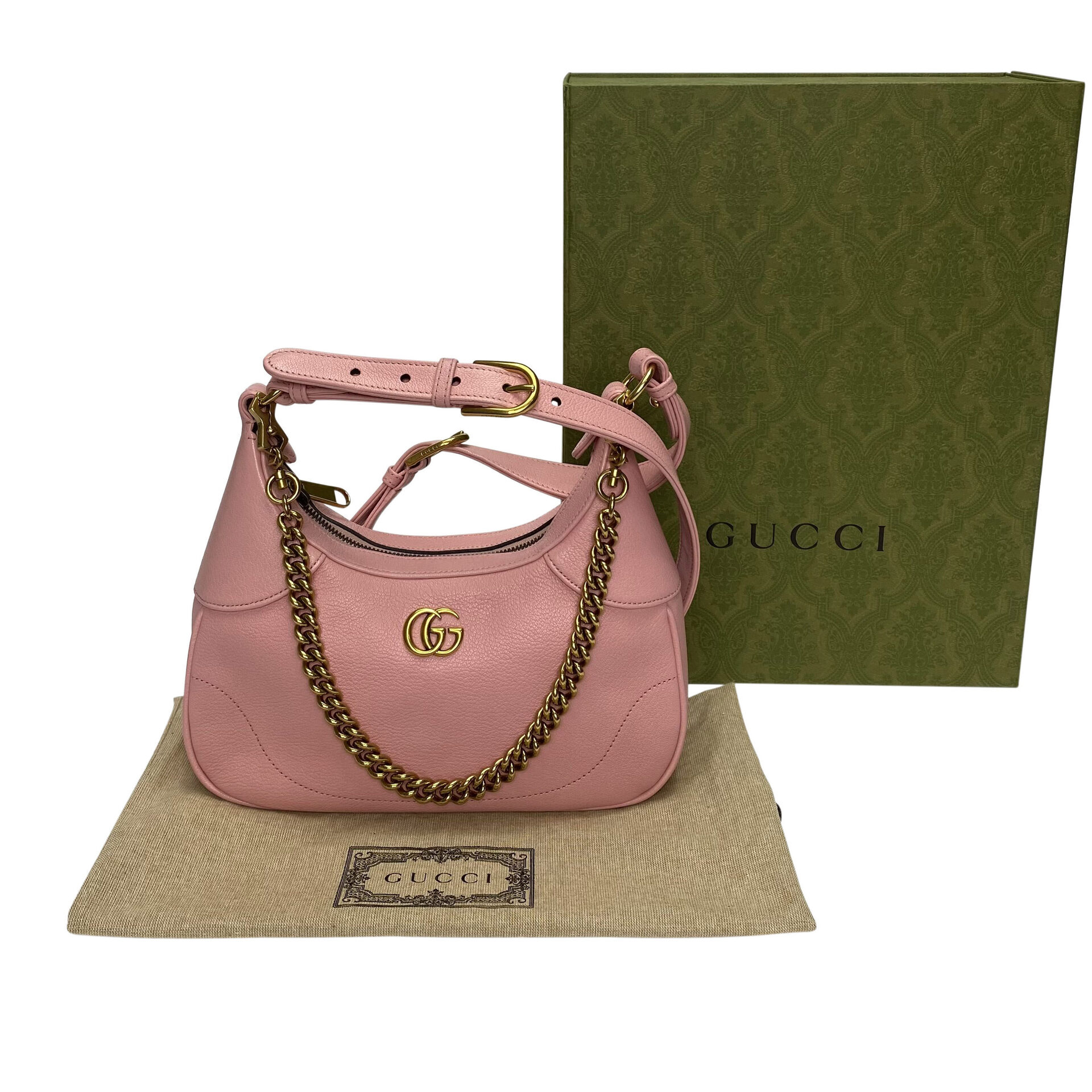 Bolsa Gucci Aphrodite Couro Rosa