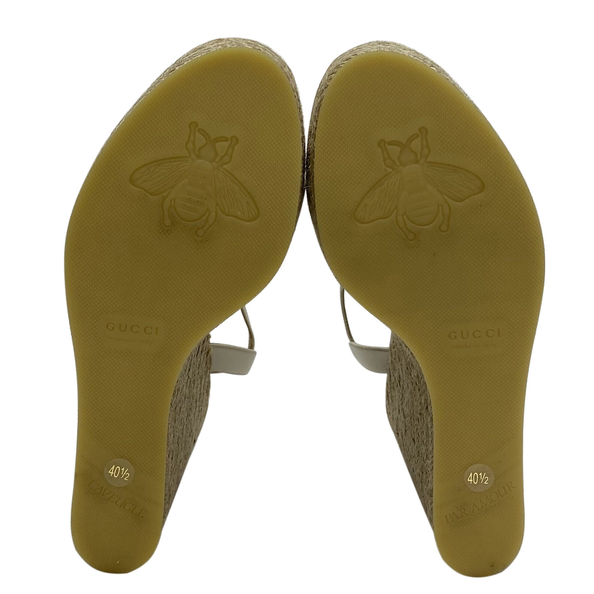 Sandália Gucci Anabela GG Marmont Off White