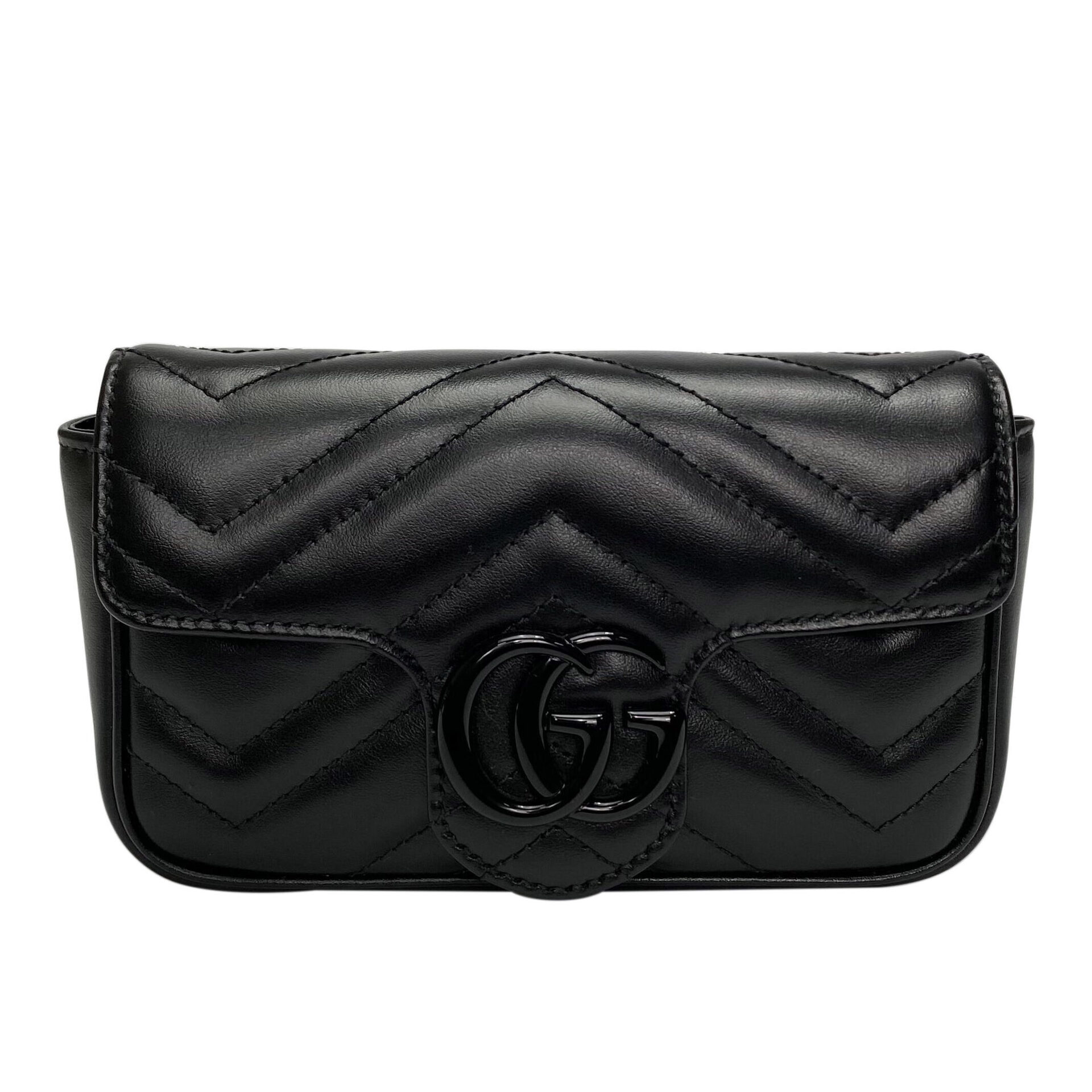 Bolsa Gucci GG Marmont Super Mini Preta