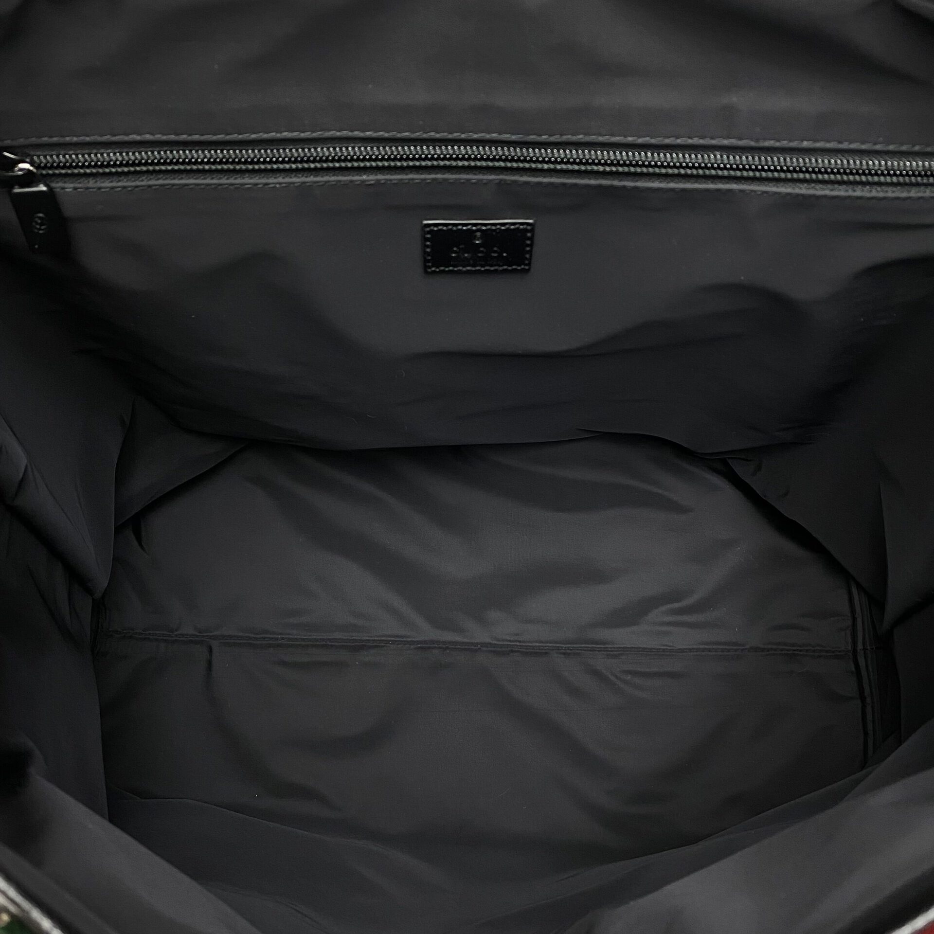 Bolsa Gucci Tote Monograma Preto e Faixa Web