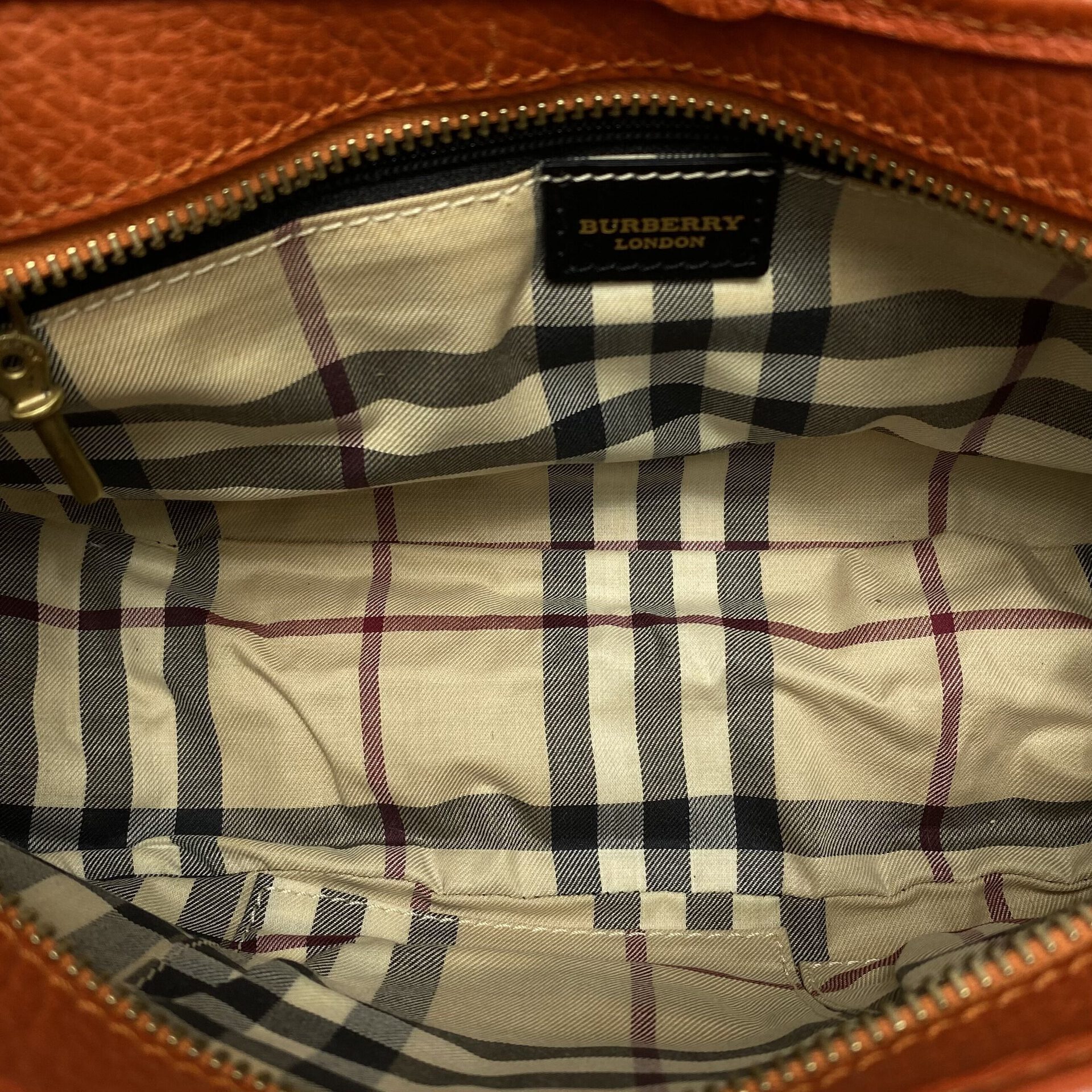 Bolsa Burberry Couro Laranja